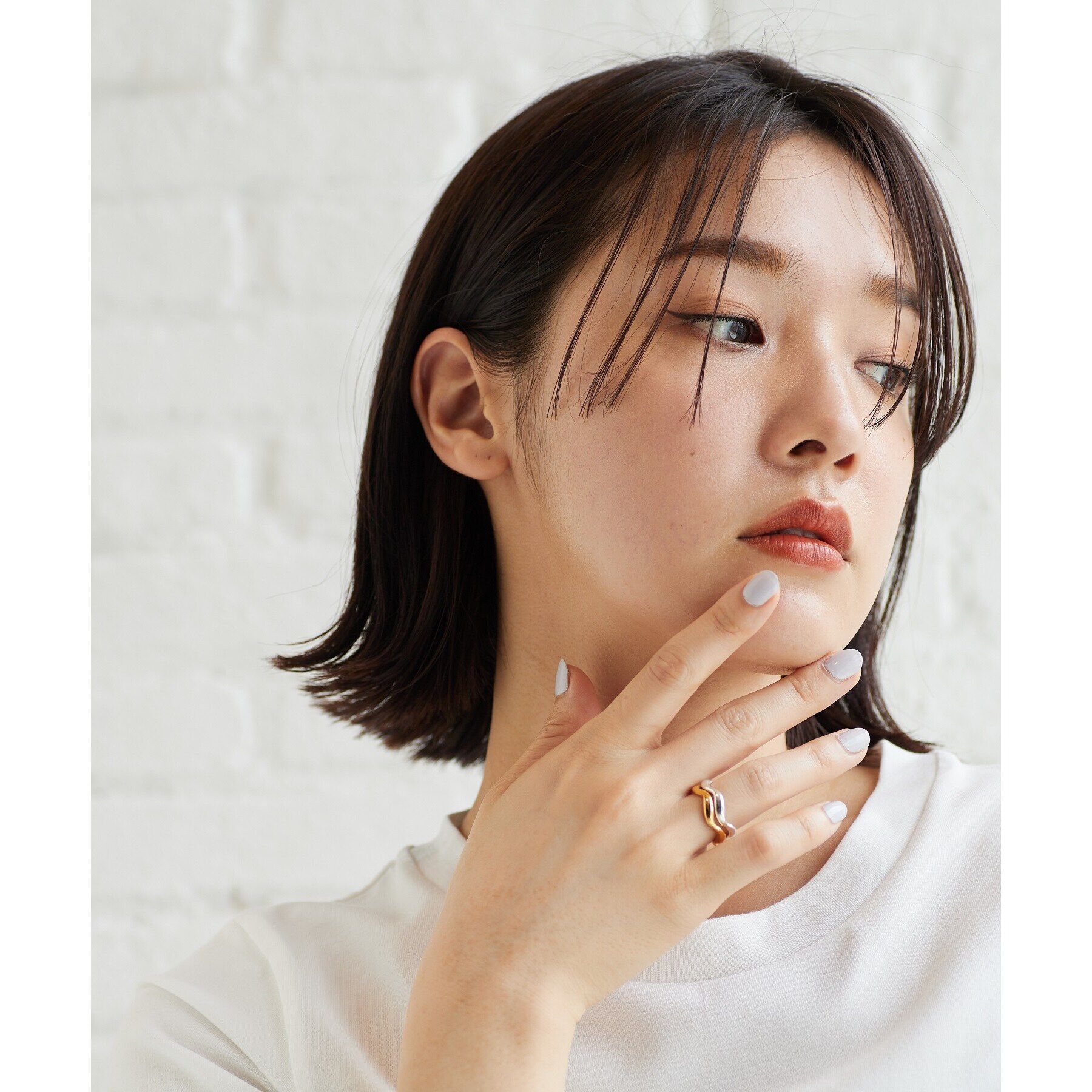 COCOSHNIK ONKITSCH「シルバー ニュアンスリング ウェーブ」|リング|