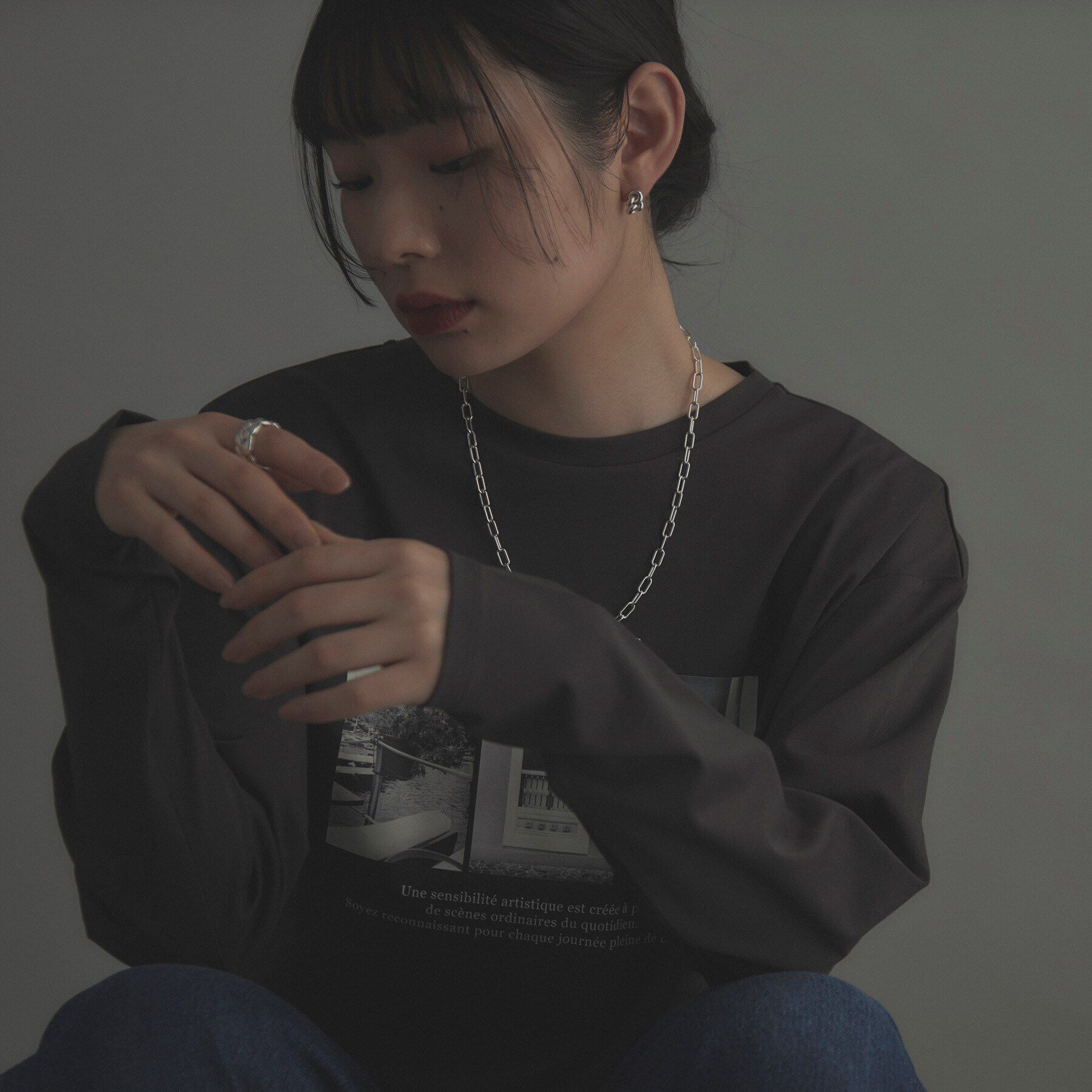 COCOSHNIK ONKITSCH「シルバー ニッティングモチーフ ピアス」|ピアス|