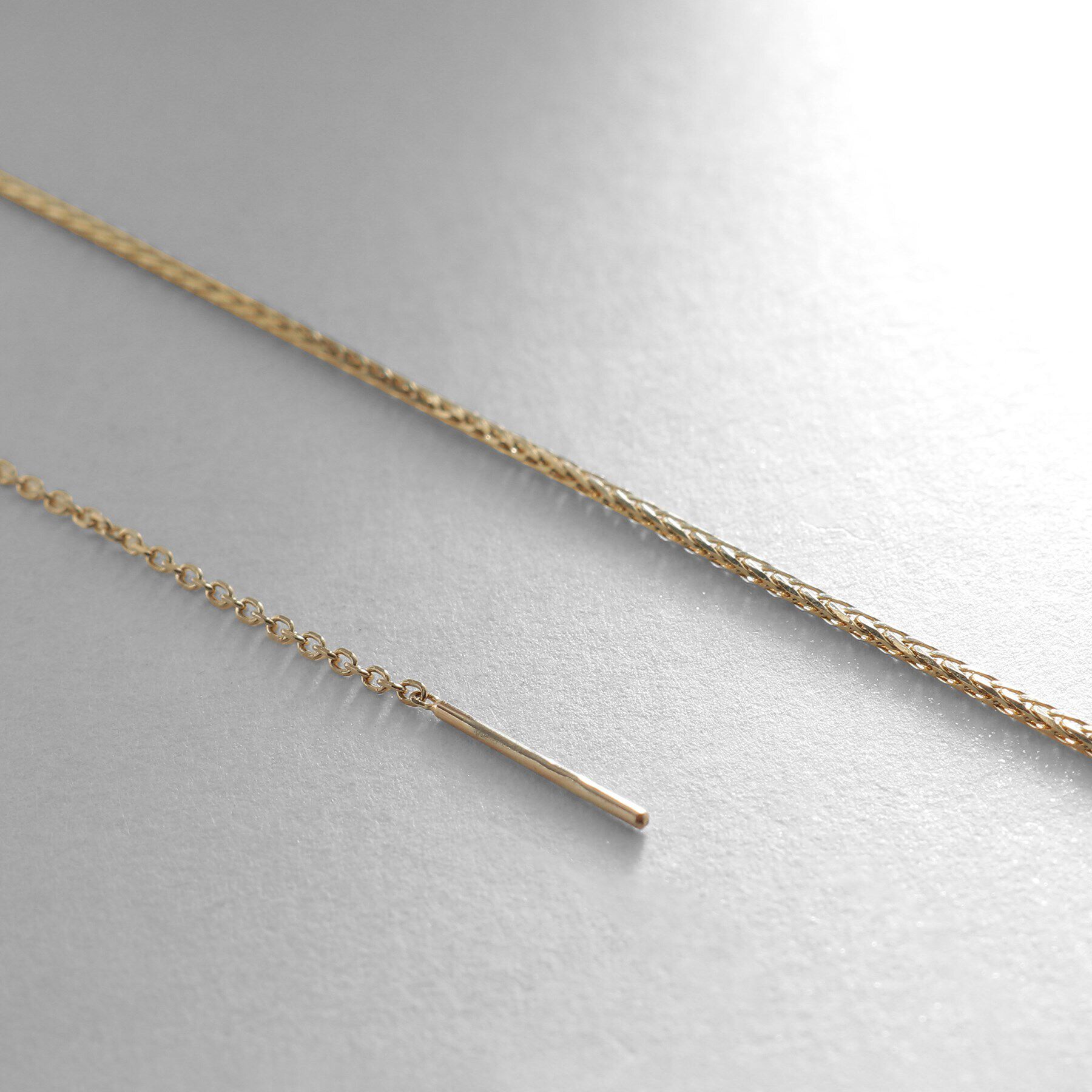 COCOSHNIK「K10スパイクトリプルロング スタッドピアス（片耳用）」|ピアス|