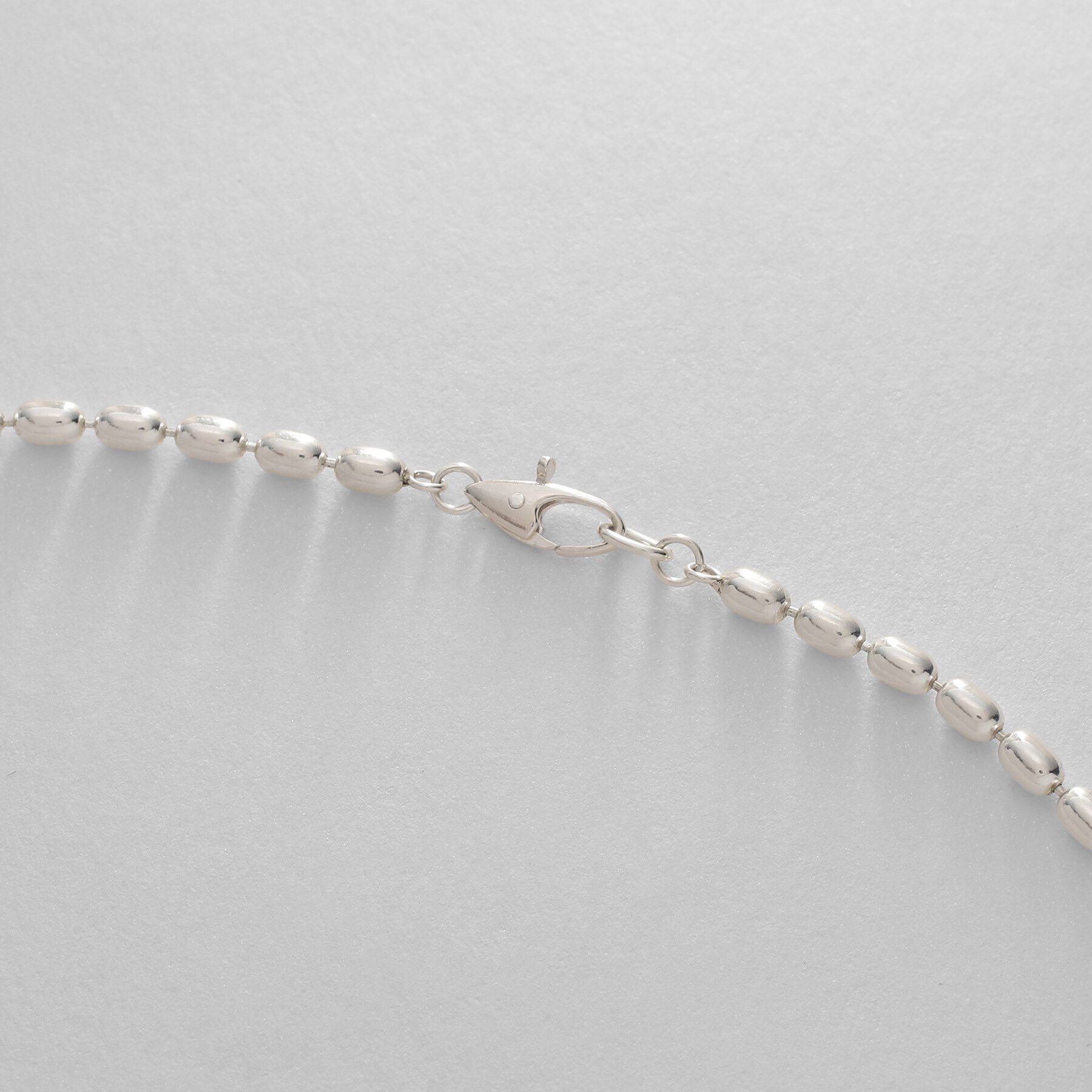 COCOSHNIK ONKITSCH「シルバー デザインチェーン オーバルボールM ネックレス」|ネックレス|