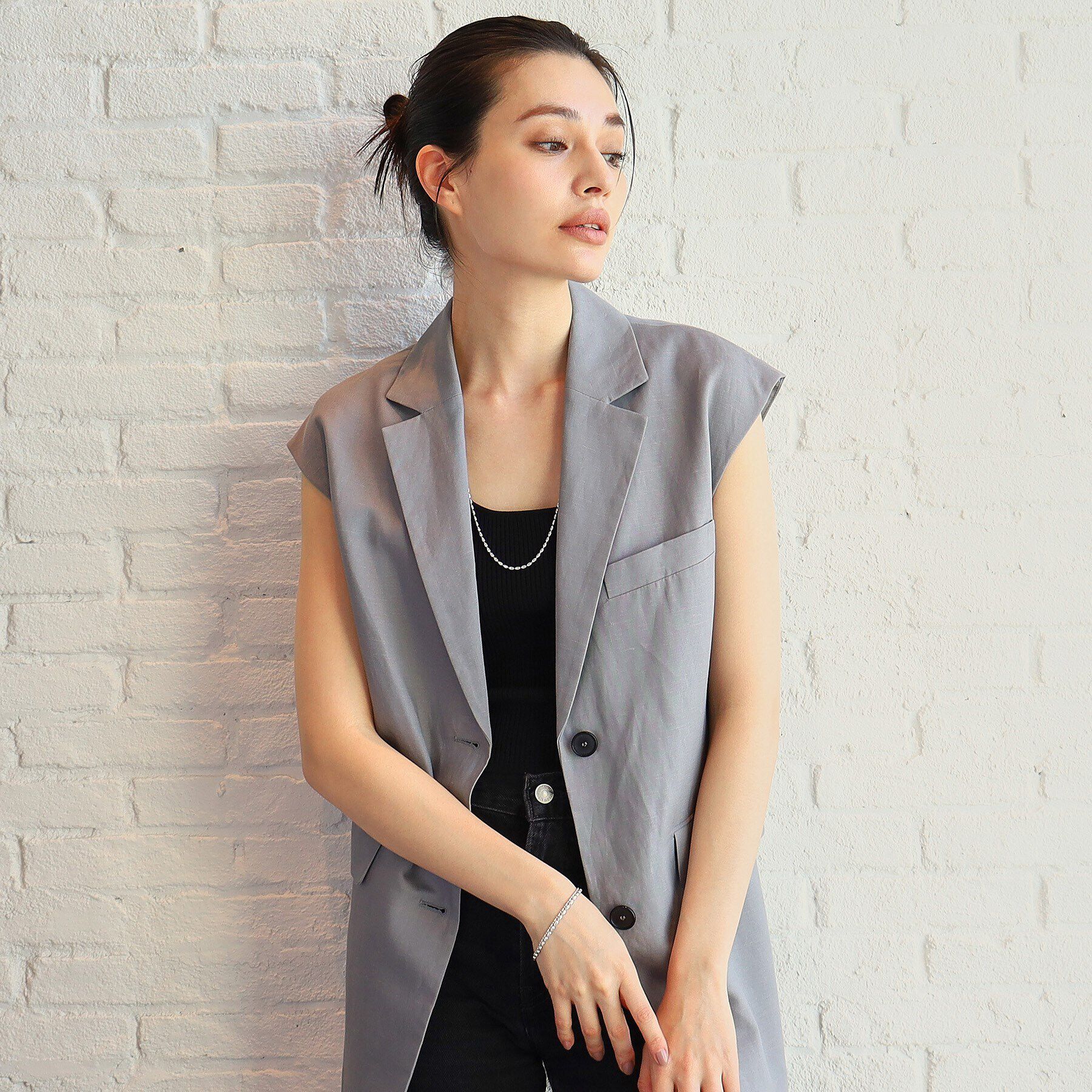 COCOSHNIK ONKITSCH「シルバー デザインチェーン オーバルボールM ネックレス」|ネックレス|