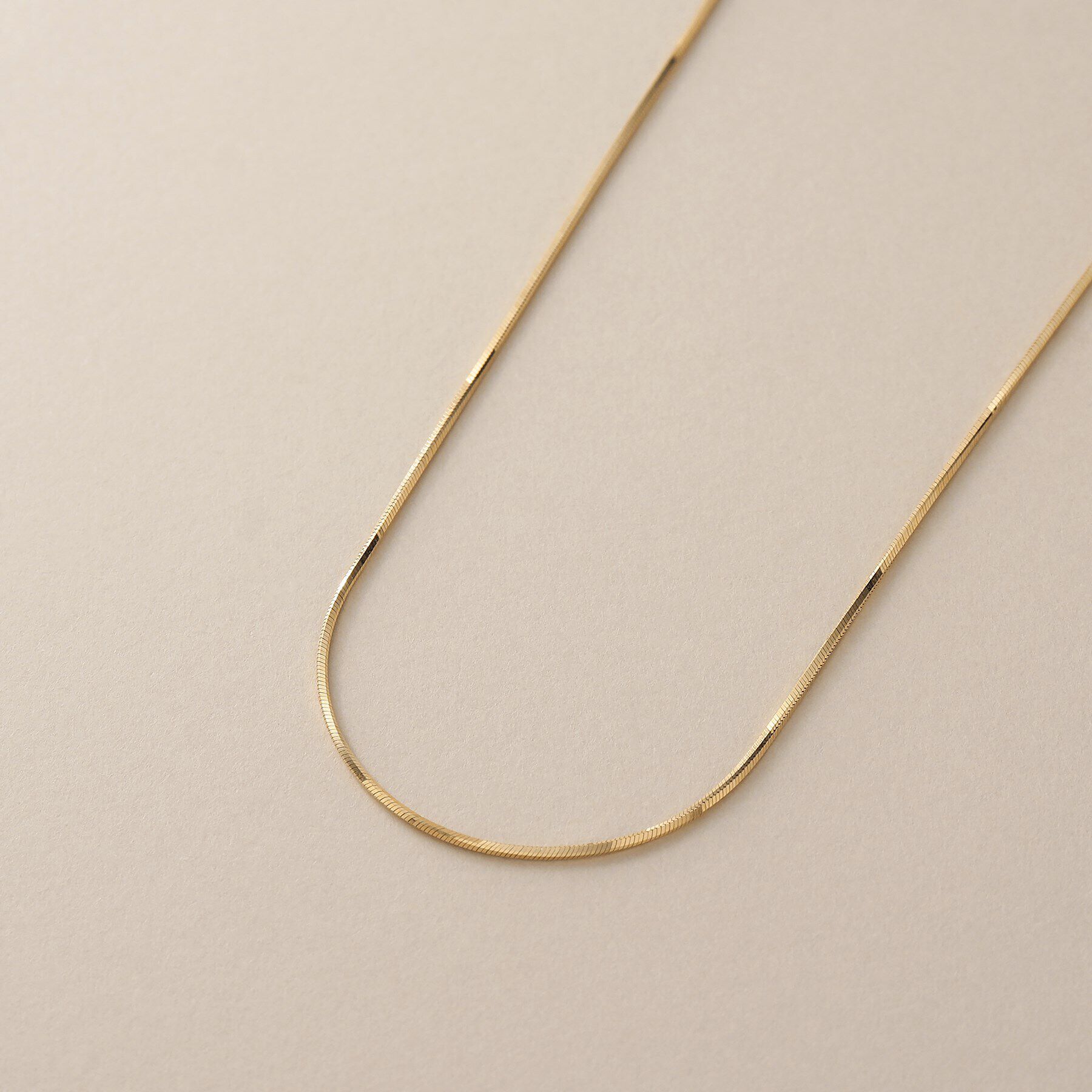 COCOSHNIK「K18コンパクトチェーン ネックレス太40cm」|ネックレス|