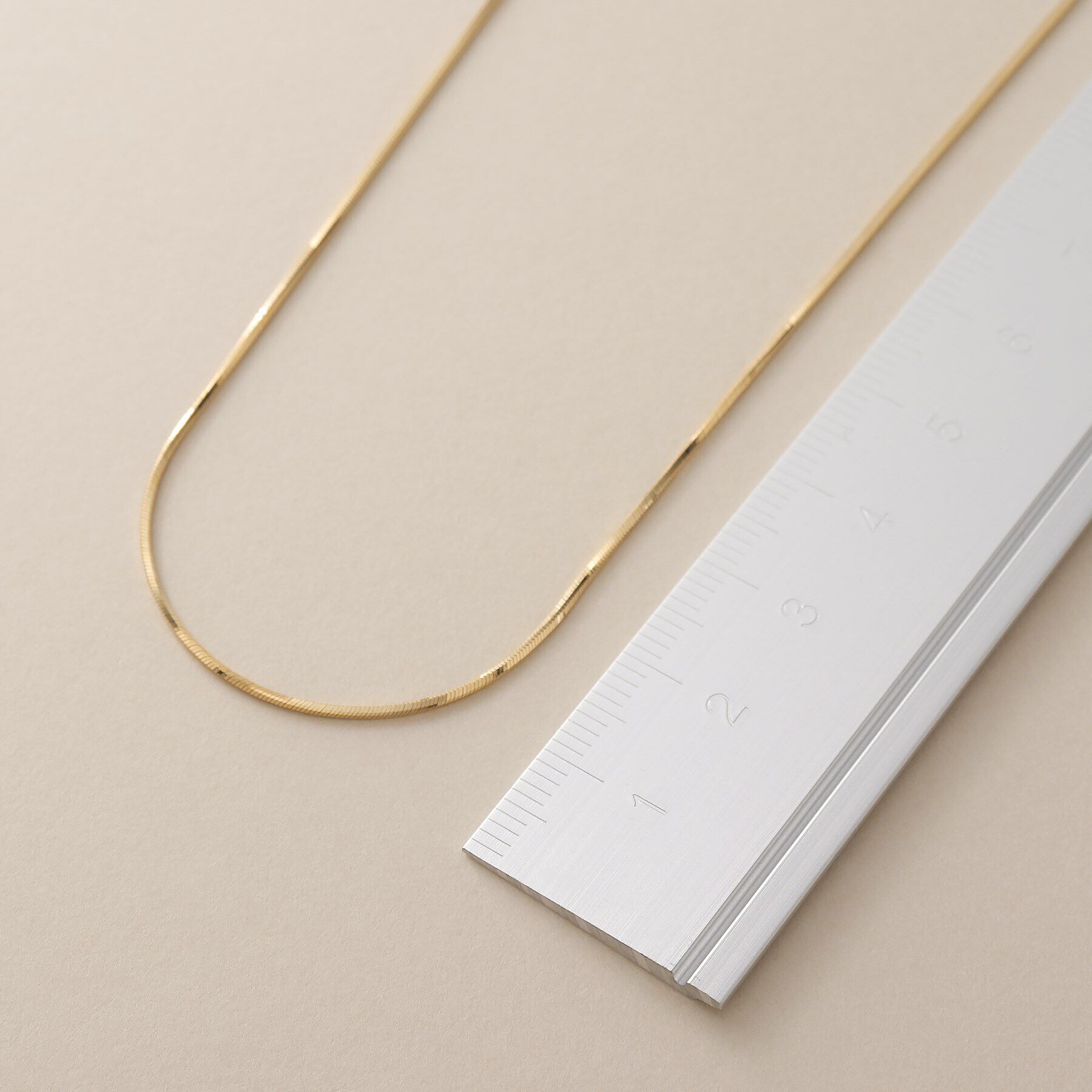 COCOSHNIK「K18コンパクトチェーン ネックレス太40cm」|ネックレス|