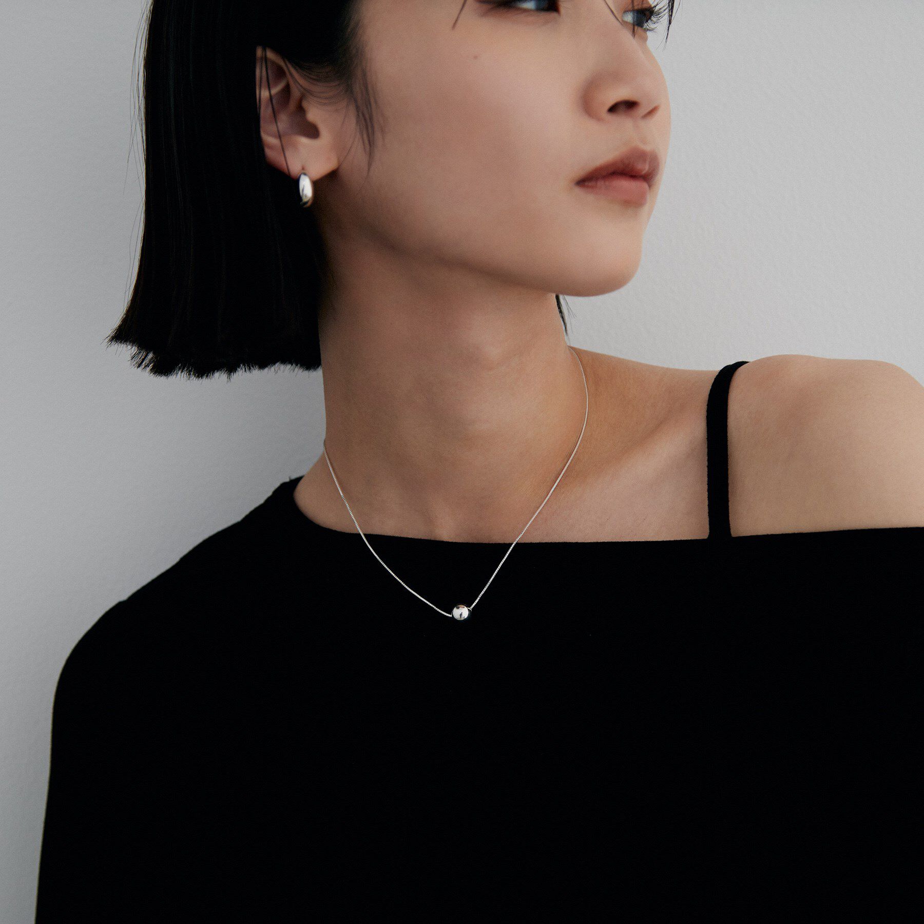 COCOSHNIK ONKITSCH「シルバー ホロウボール ネックレスS」|ネックレス|