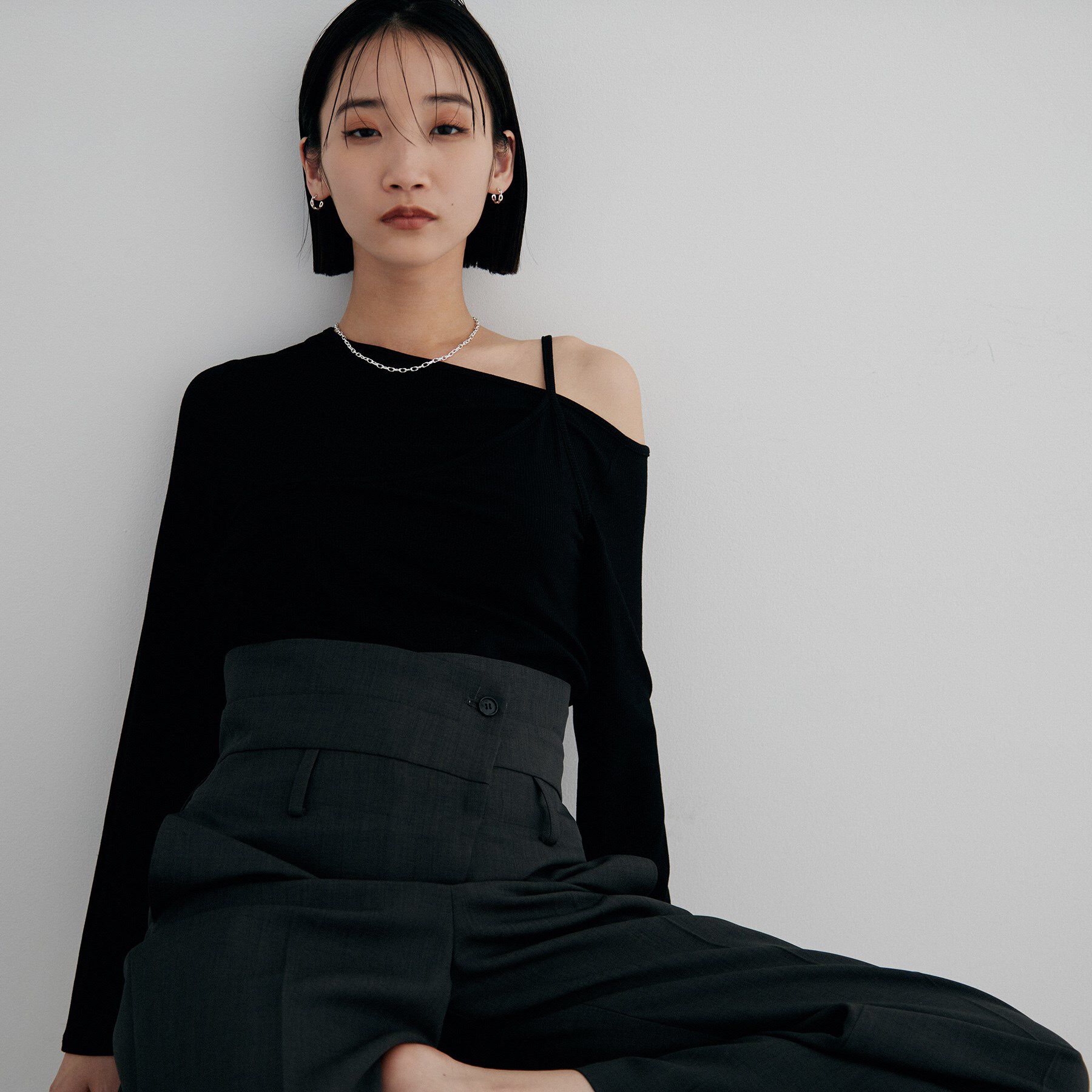 COCOSHNIK ONKITSCH「シルバー PCチェーンモチーフピアス」|ピアス|