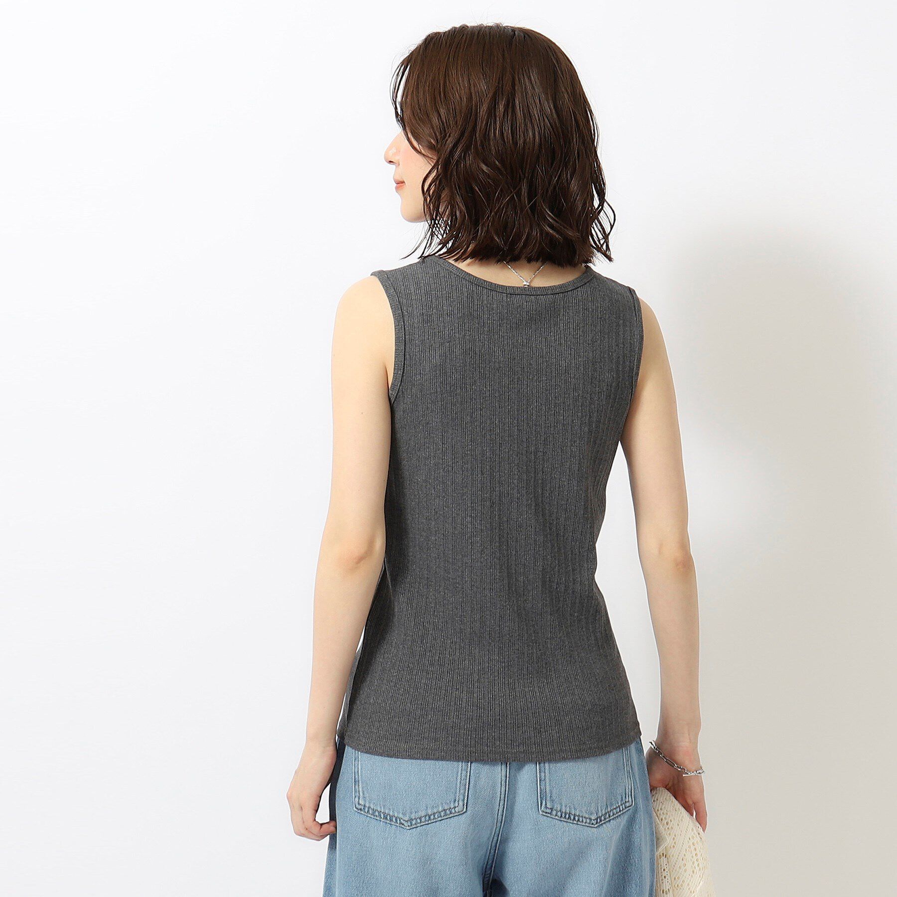 SHOO･LA･RUE「デイリー使いに ランダムテレコ タンクトップ」|キャミソール|