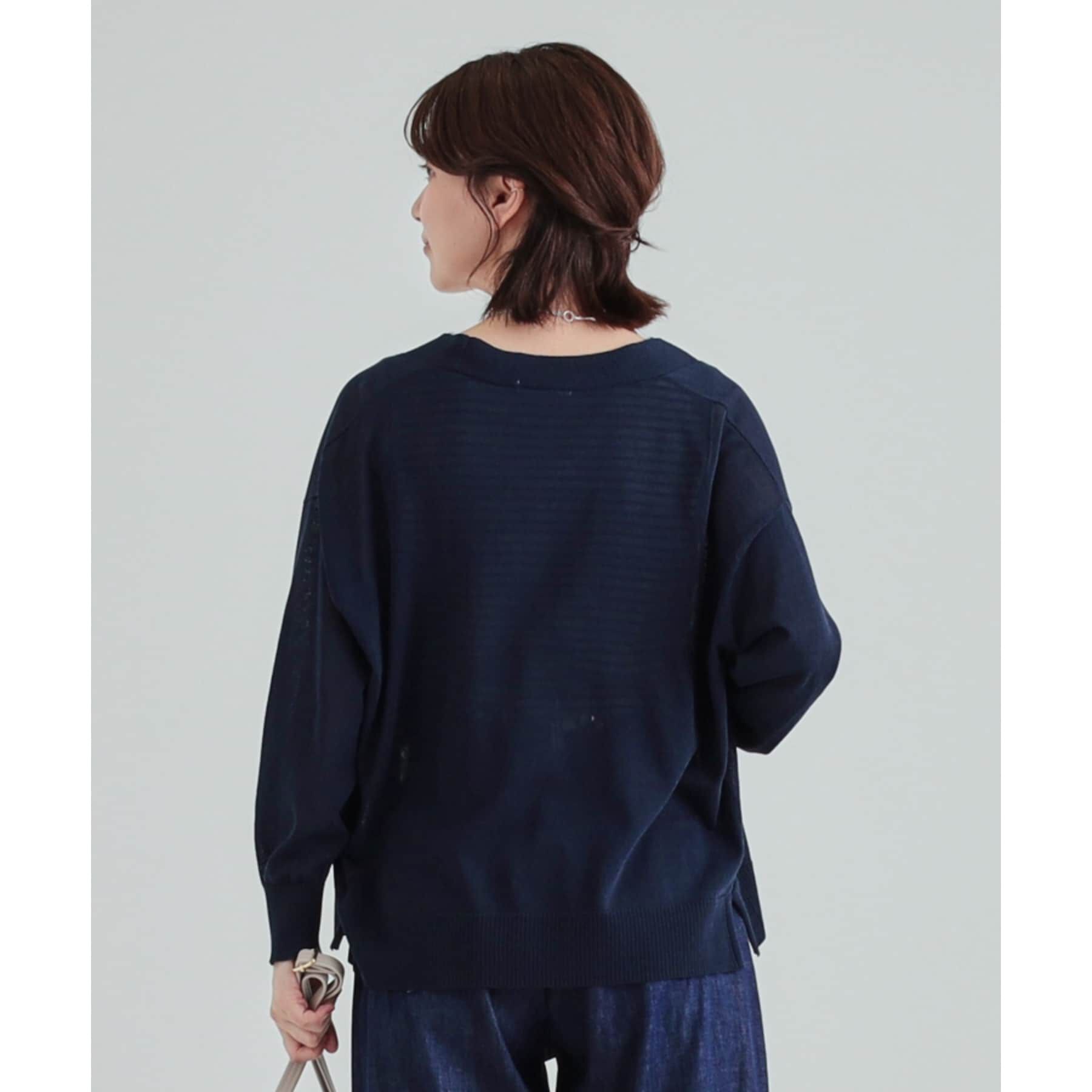 SHOO･LA･RUE「【高レビュー/洗える/8分袖/】大人のシアーカーディガン」|カーディガン|