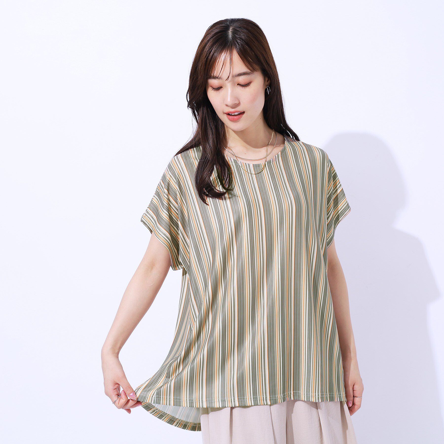 SHOO･LA･RUE「【セットアップ可】フレンチスリーブTシャツ」|Tシャツ・カットソー|