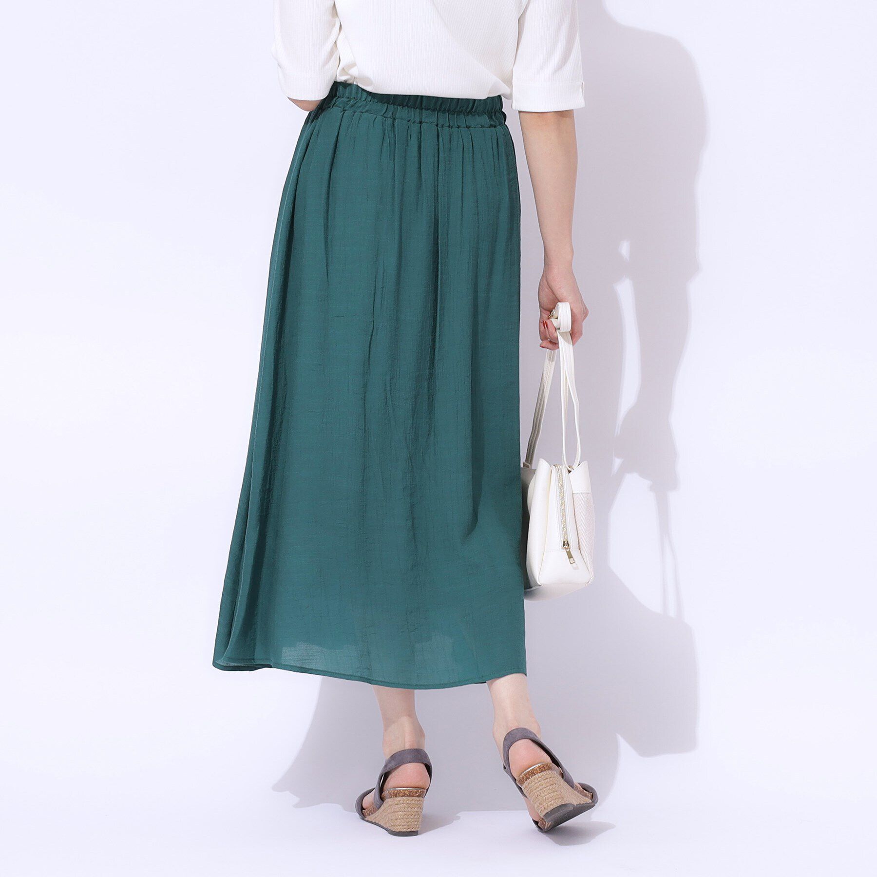 SHOO･LA･RUE「ふんわりさらさら スラブギャザースカート」|スカート|