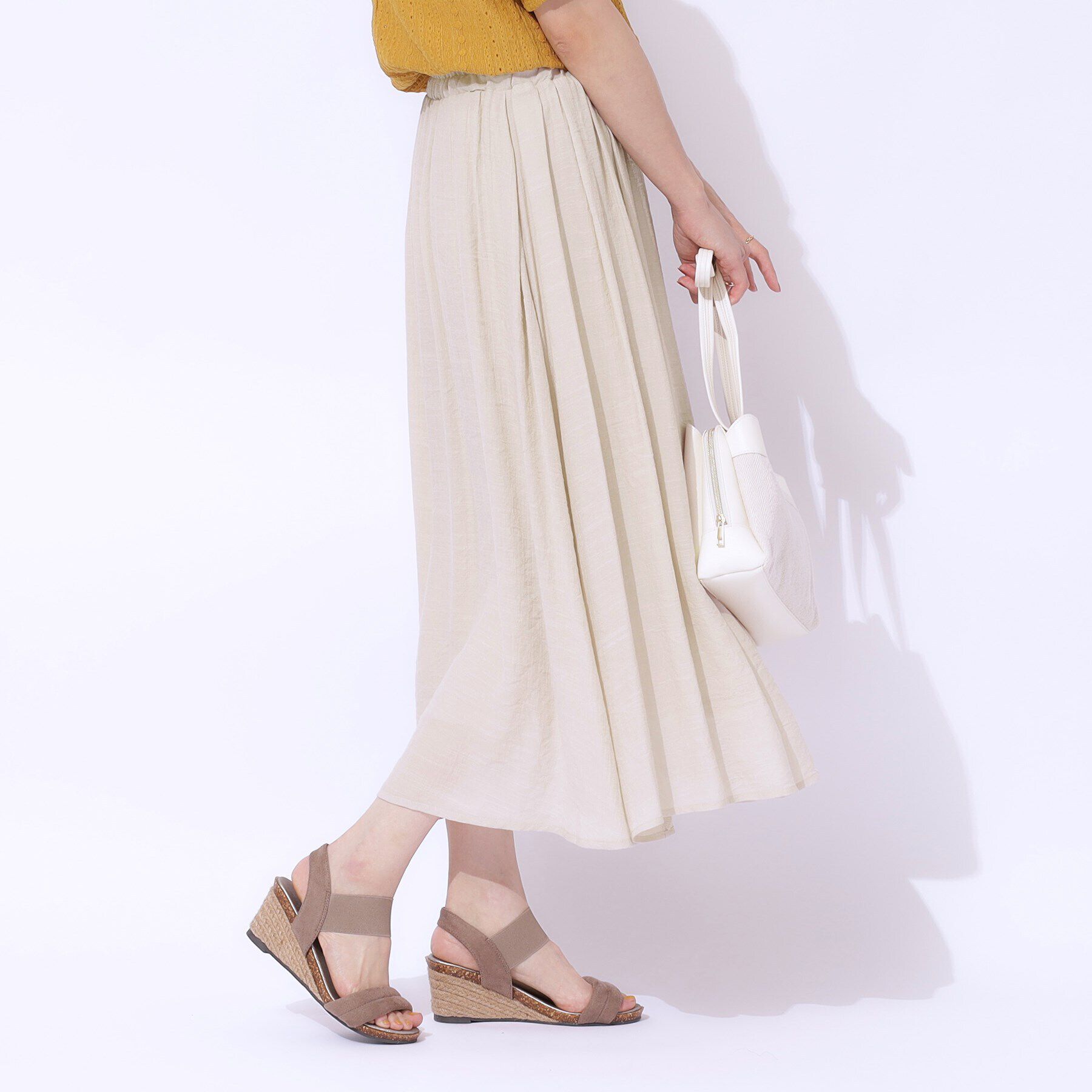 SHOO･LA･RUE「ふんわりさらさら スラブギャザースカート」|スカート|