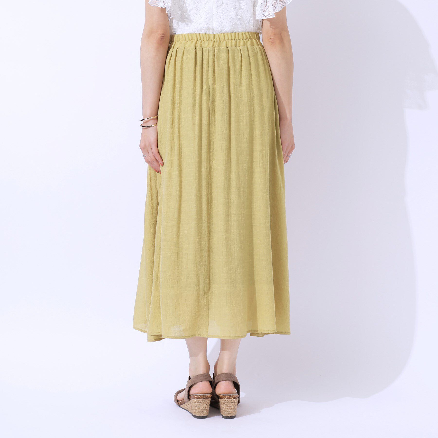 SHOO･LA･RUE「ふんわりさらさら スラブギャザースカート」|スカート|