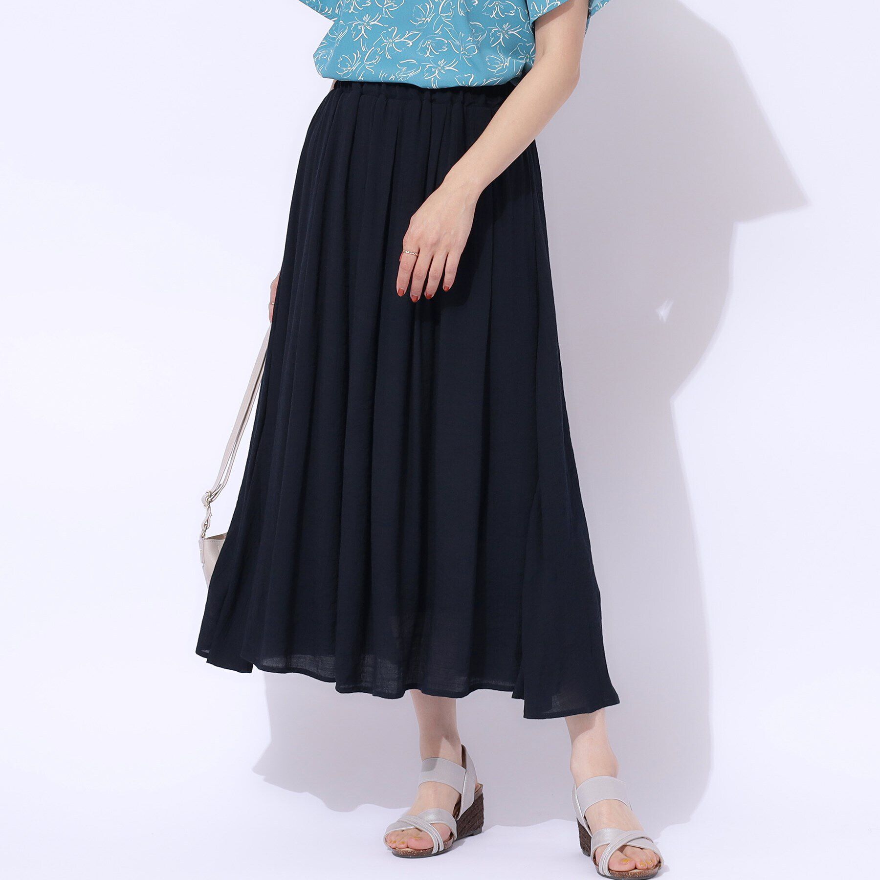 SHOO･LA･RUE「ふんわりさらさら スラブギャザースカート」|スカート|