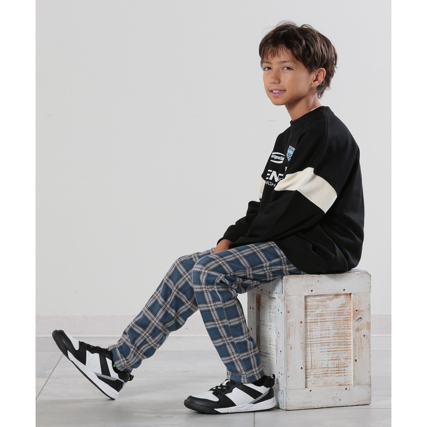 SHOO･LA･RUE「【110-140cm/男女兼用】裏シャギー総柄パンツ」|その他|