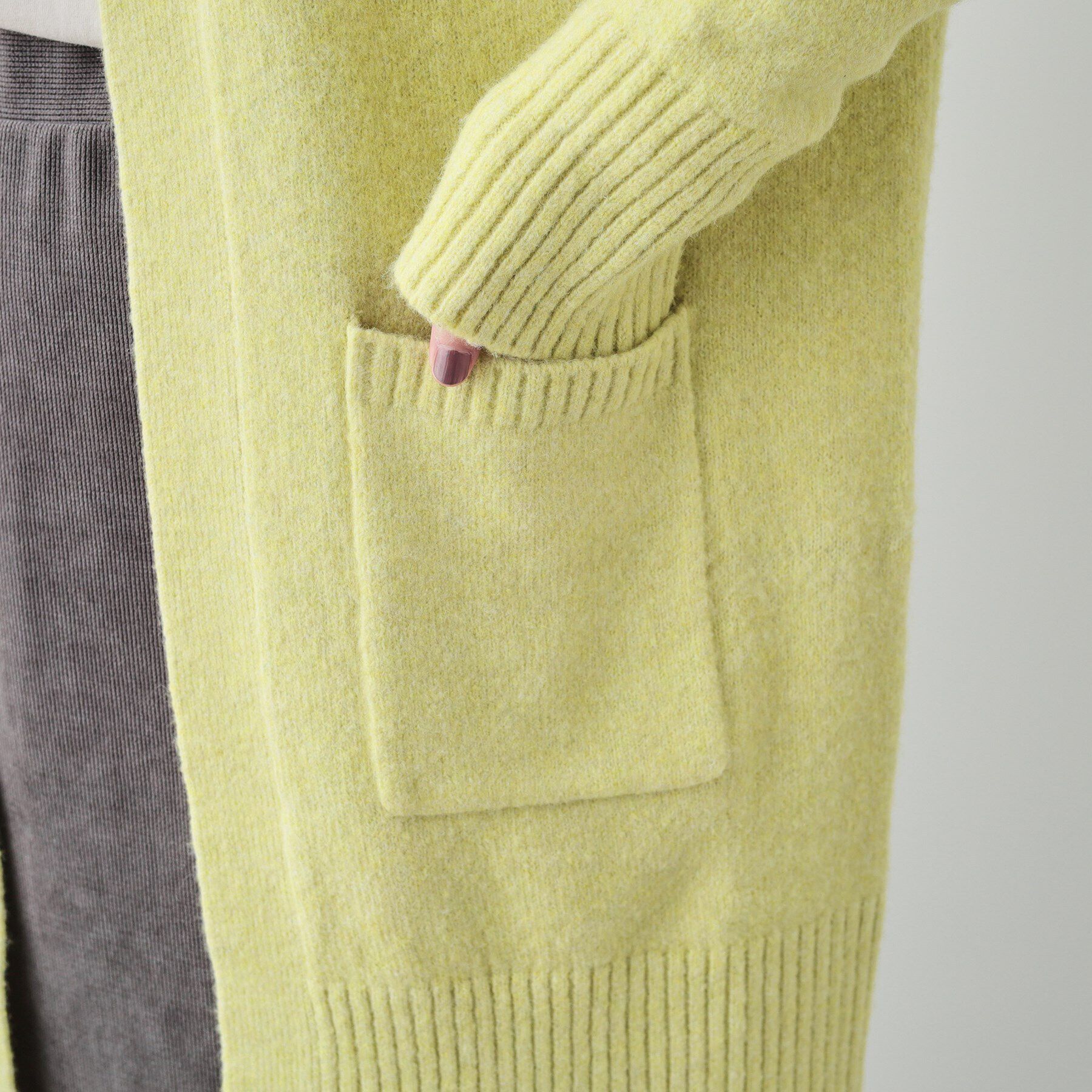 SHOO･LA･RUE「【S-LL】Iラインですっきり見え ふわふわトッパーカーディガン」|カーディガン|