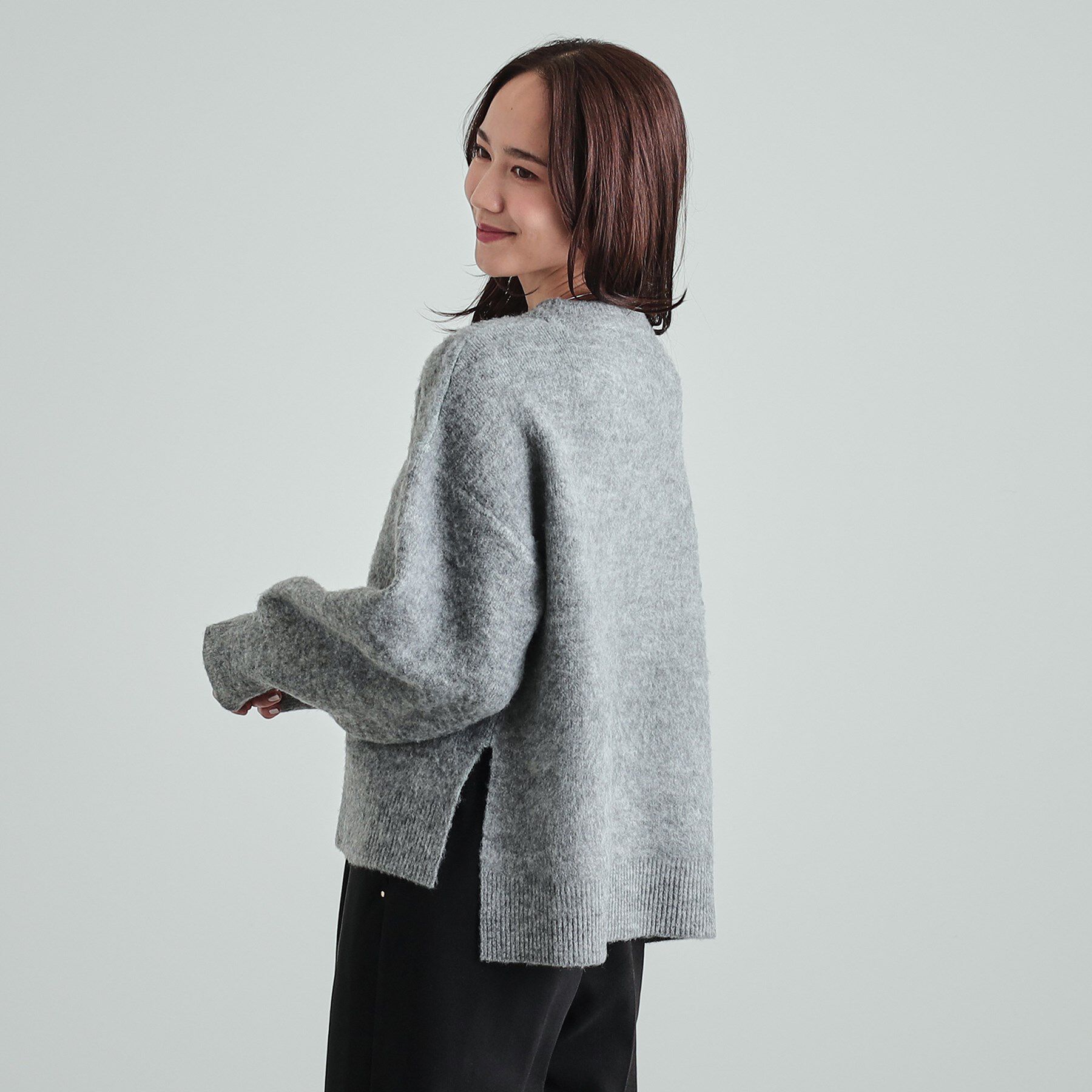 SHOO･LA･RUE「【S-LL】Wフェイス ふわふわ起毛ニット」|ニット・セーター|