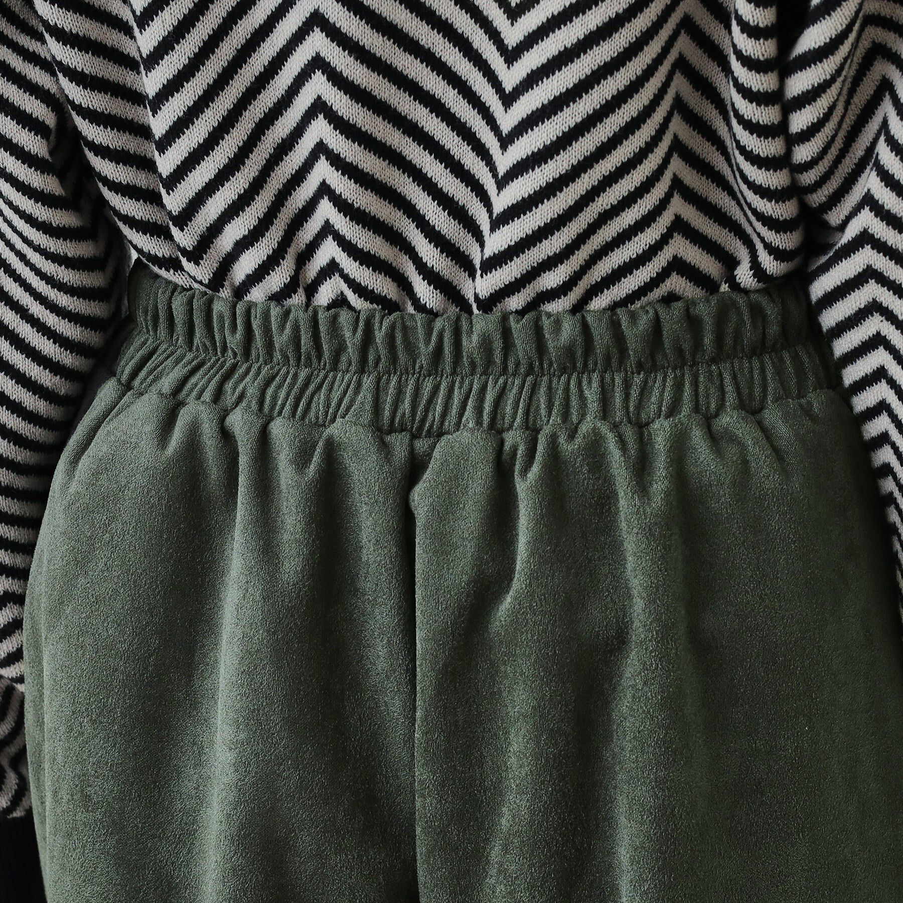 SHOO･LA･RUE「【S-LL】脚をすっきりきれいに魅せる スエード調 ピンタックワイドパンツ」|その他|