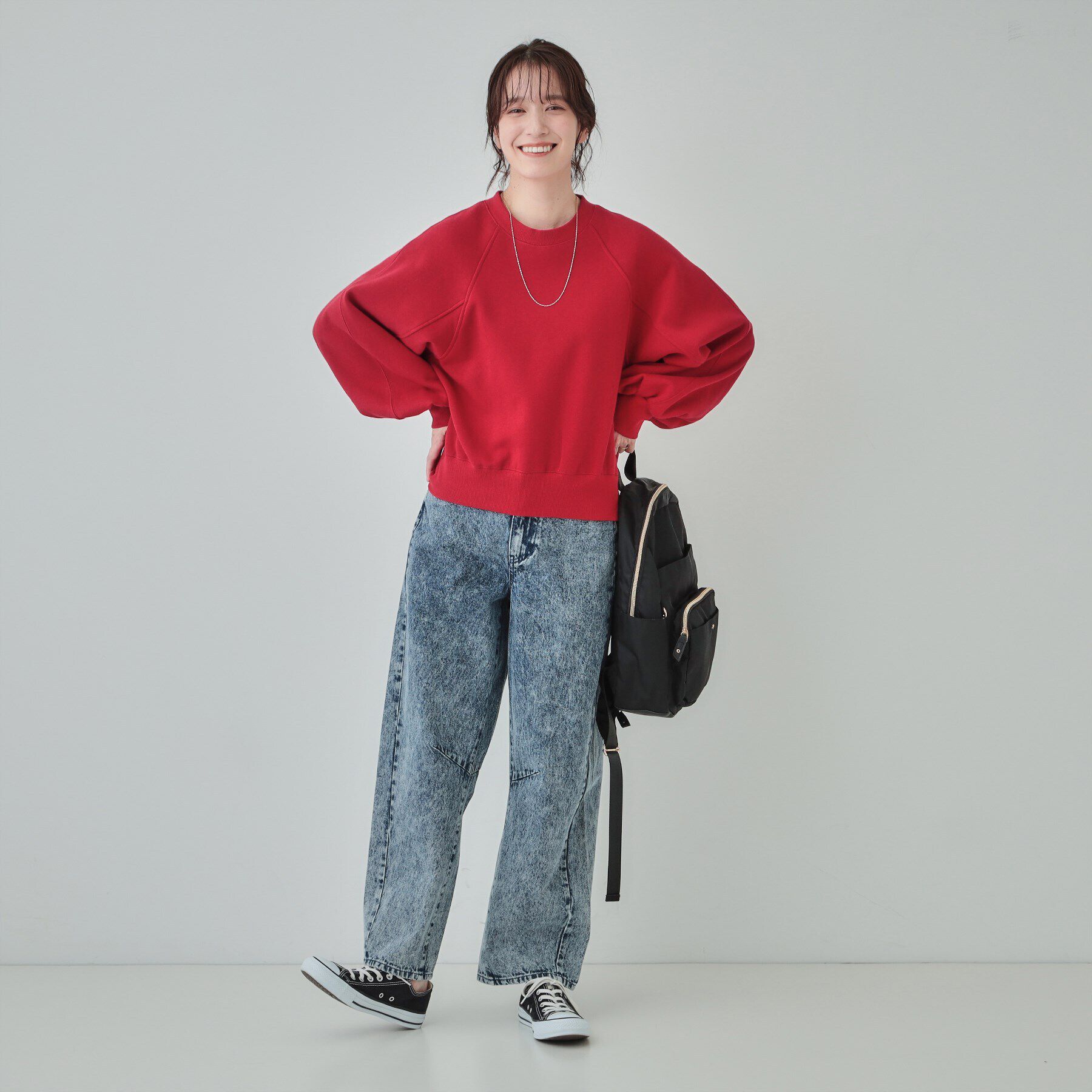 SHOO･LA･RUE「【あったか/S-LL】ラグラン裏起毛スウェット」|Tシャツ・カットソー|