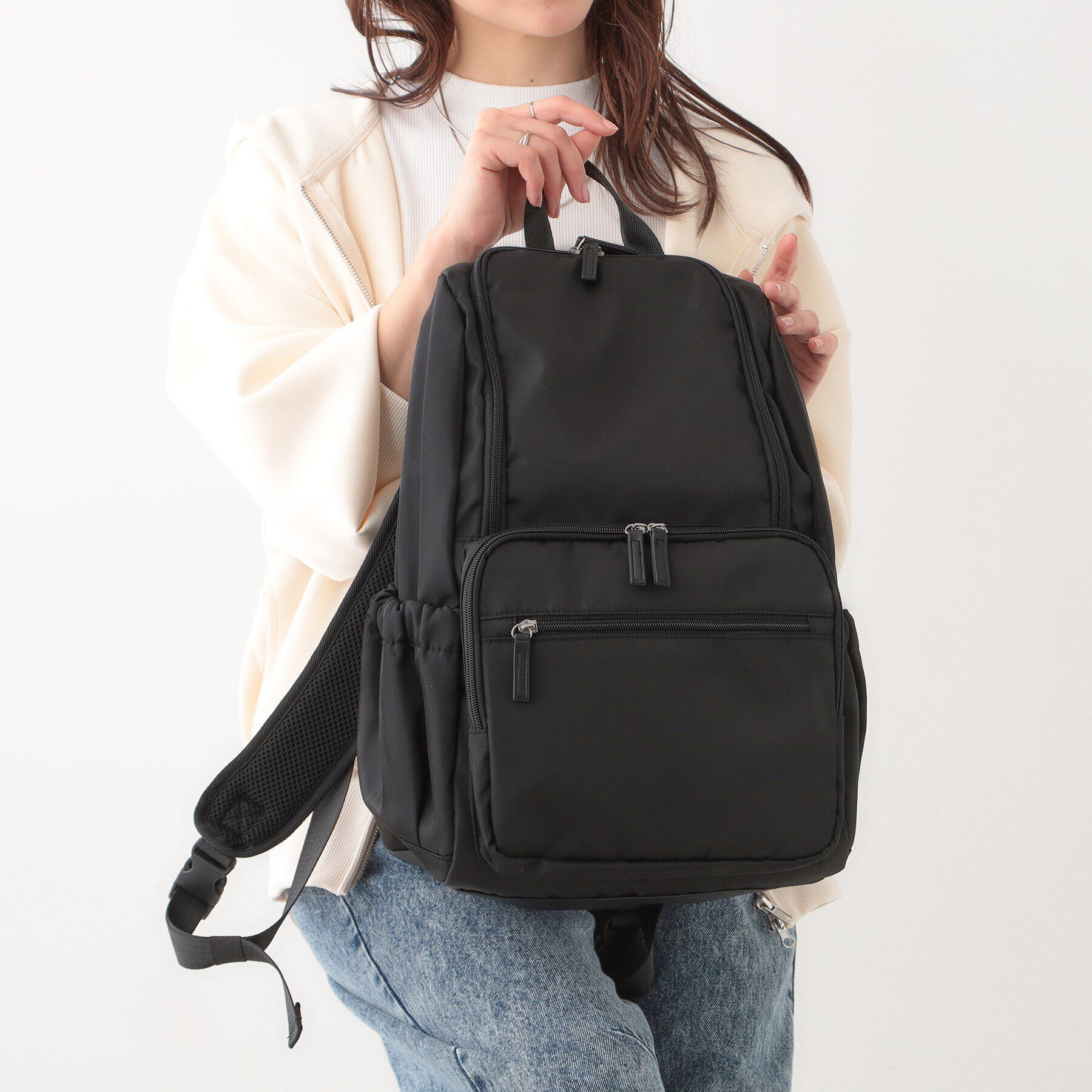 SHOO･LA･RUE「【撥水】多ポケット機能リュック」|リュック|