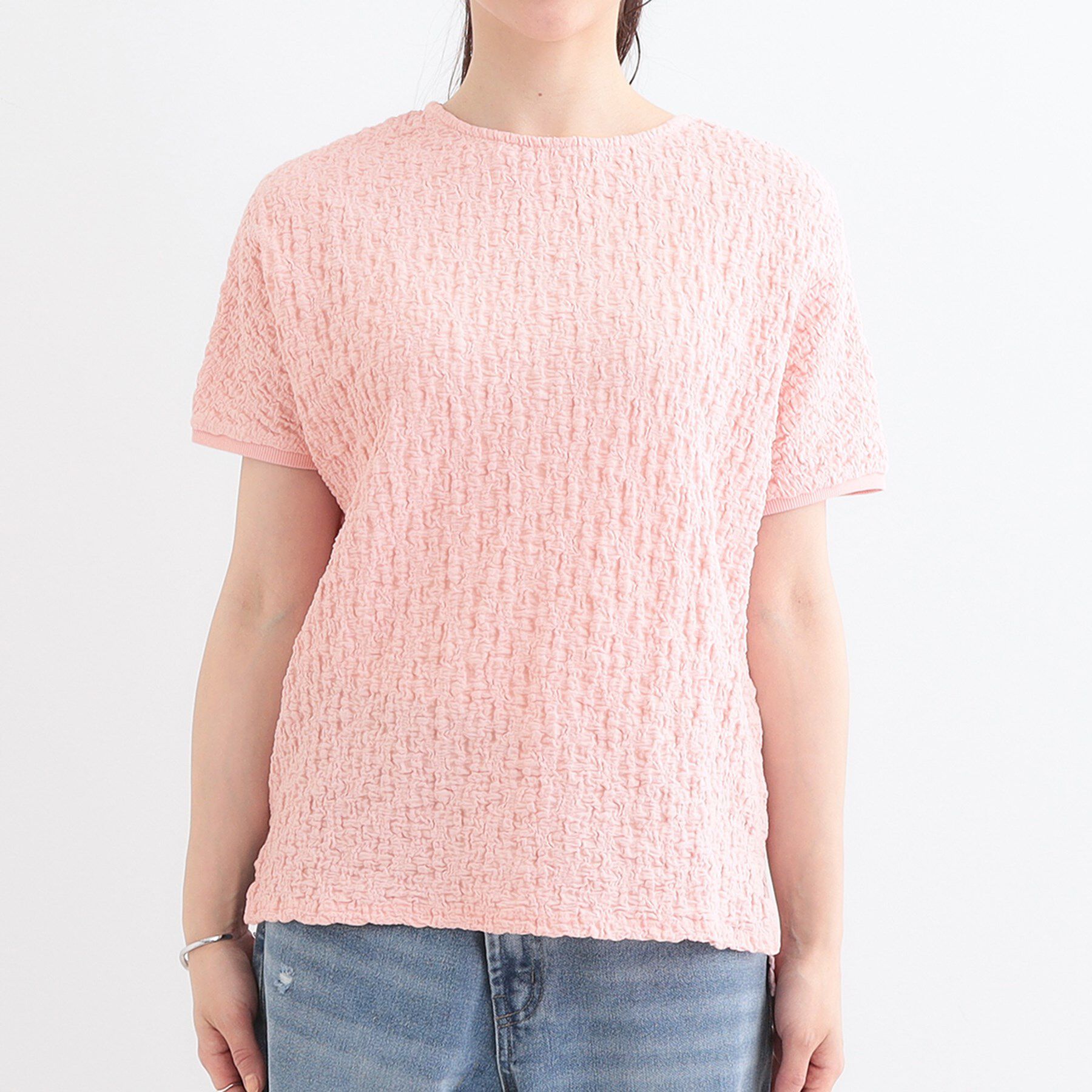 SHOO･LA･RUE「【S-LL】ぽこぽこ素材がこなれ見え ドルマントップス」|Tシャツ・カットソー|