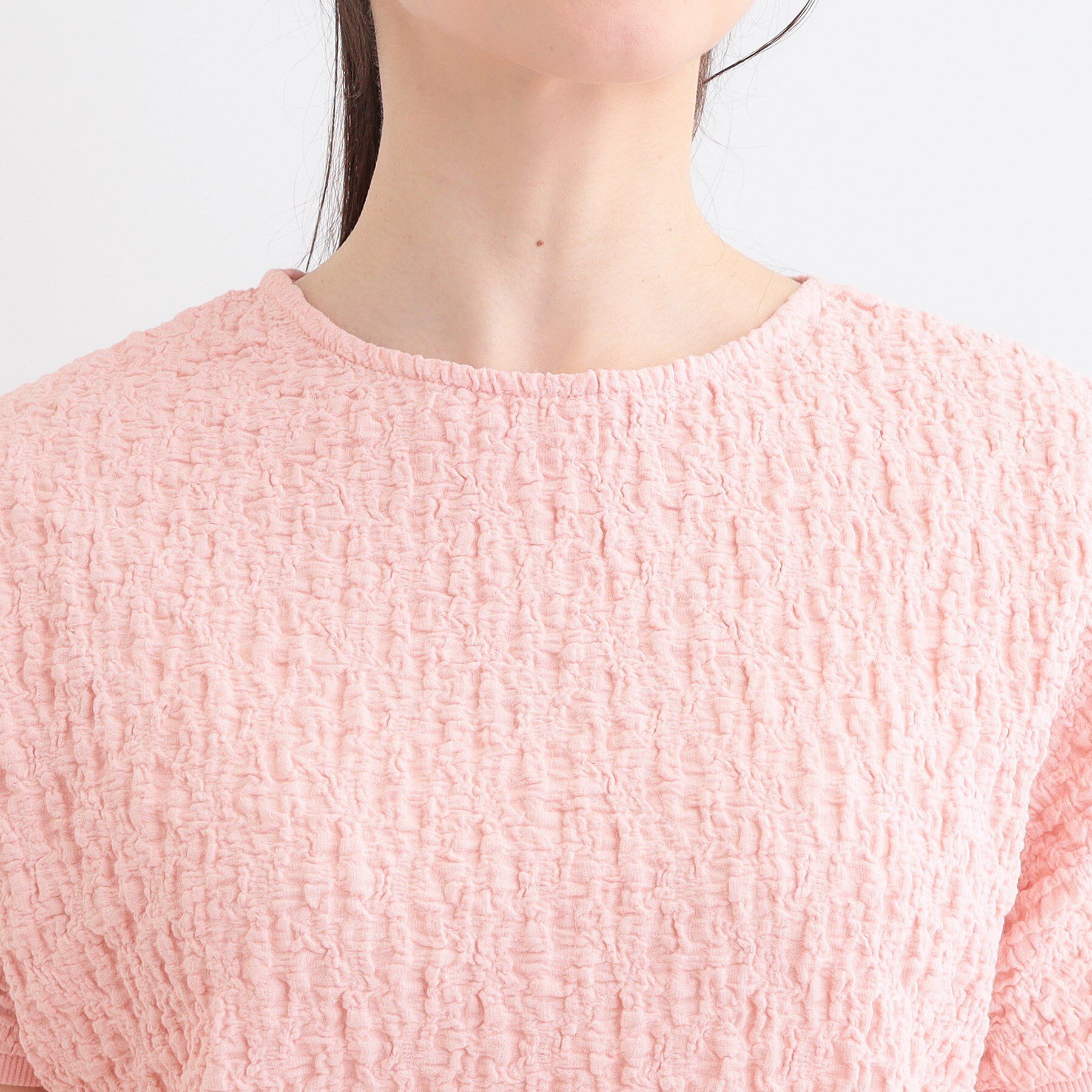 SHOO･LA･RUE「【S-LL】ぽこぽこ素材がこなれ見え ドルマントップス」|Tシャツ・カットソー|