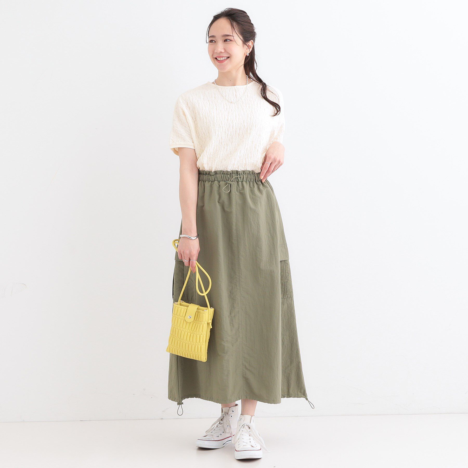 SHOO･LA･RUE「【S-LL】ぽこぽこ素材がこなれ見え ドルマントップス」|Tシャツ・カットソー|