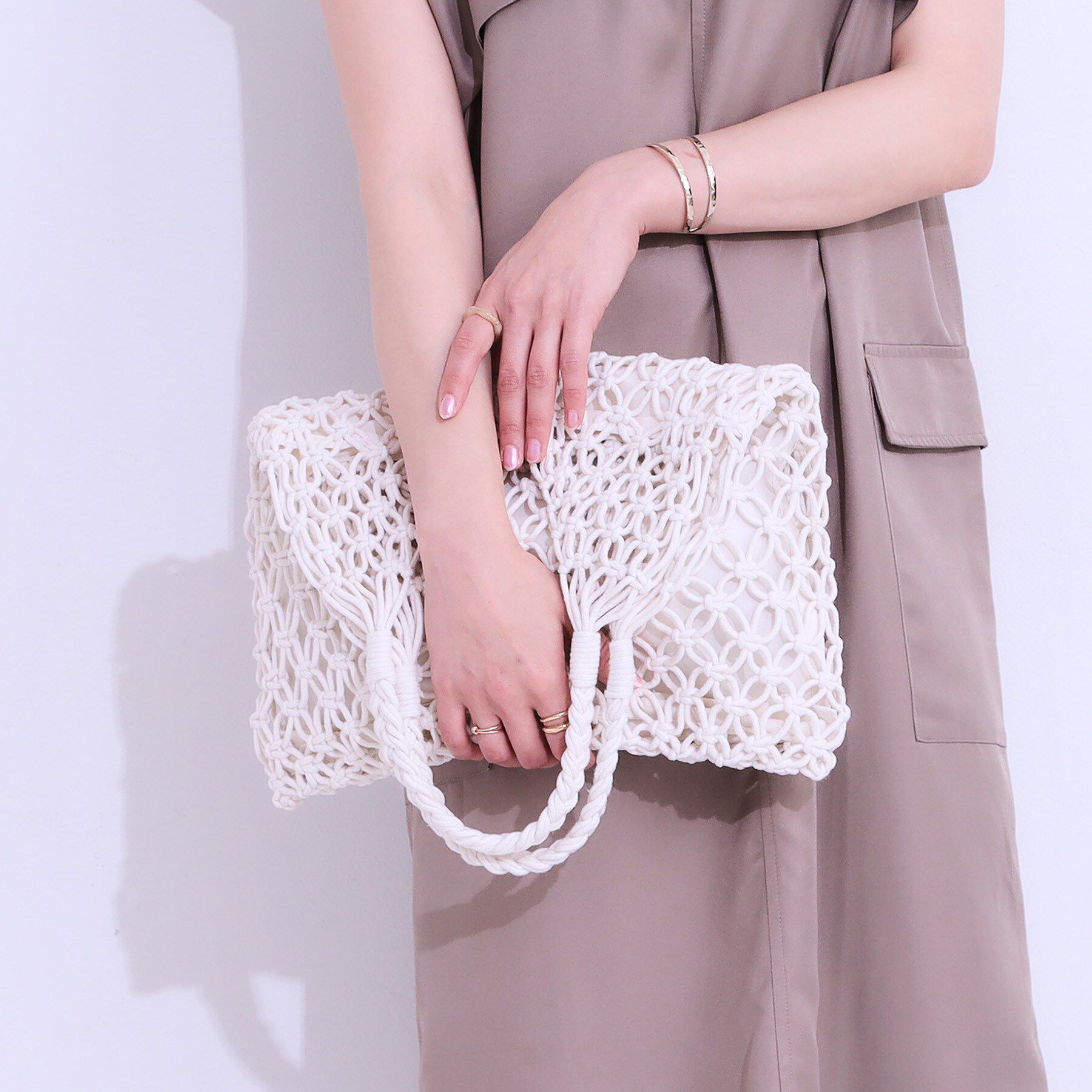 SHOO･LA･RUE「マクラメトートバッグ」|トートバッグ|