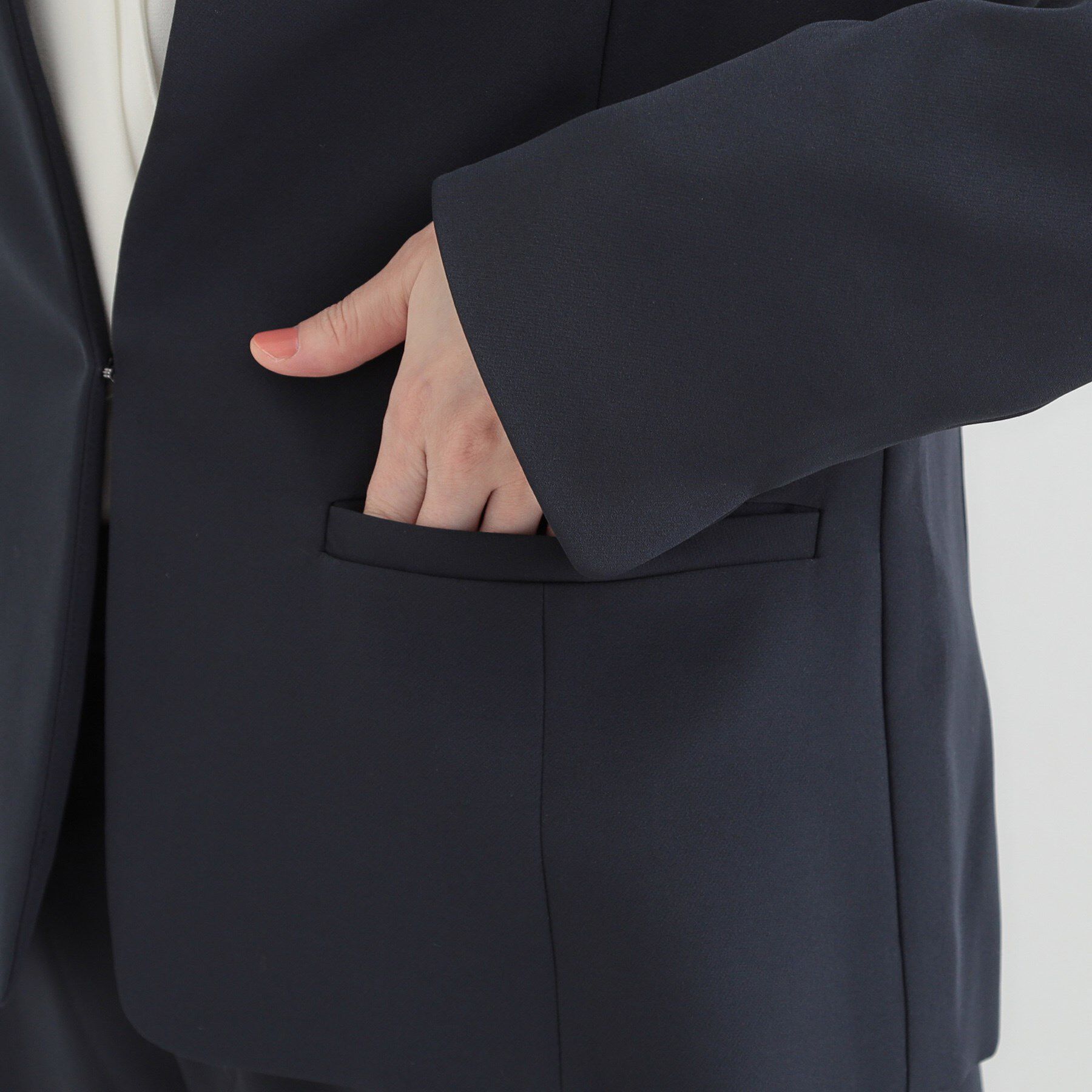 SHOO･LA･RUE「【3点スーツセット/洗濯機可】時短で好印象 セットアップ+ブラウス」|スーツ|