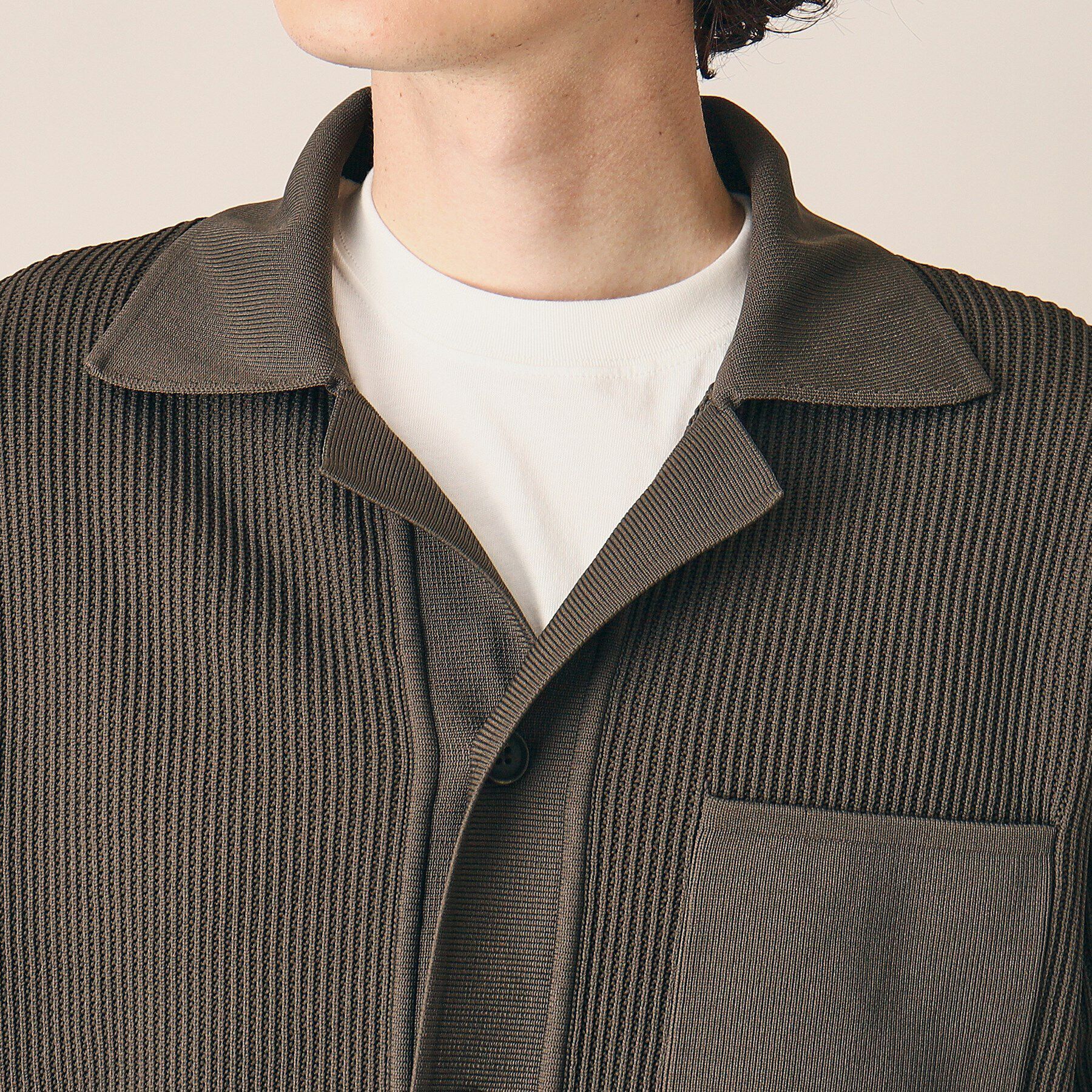 Dessin「釦付きシャツニットカーディガン」|ニット・セーター|