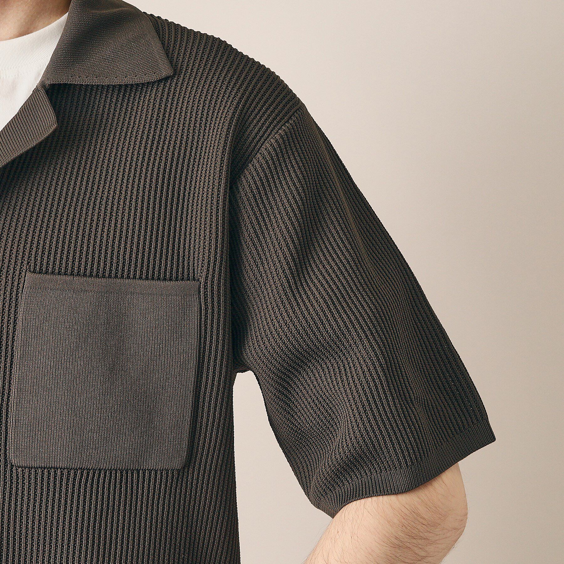 Dessin「釦付きシャツニットカーディガン」|ニット・セーター|