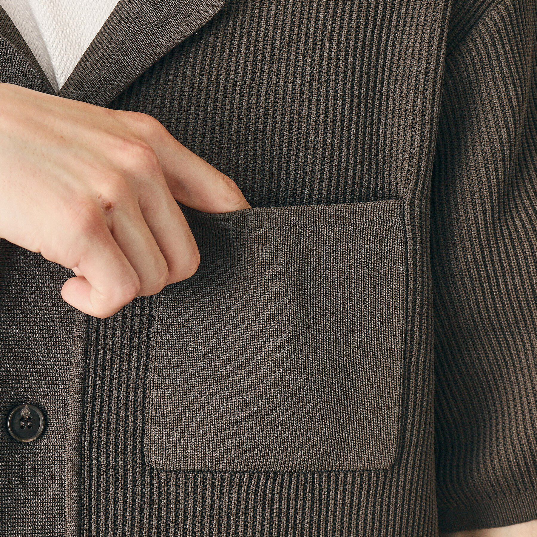 Dessin「釦付きシャツニットカーディガン」|ニット・セーター|