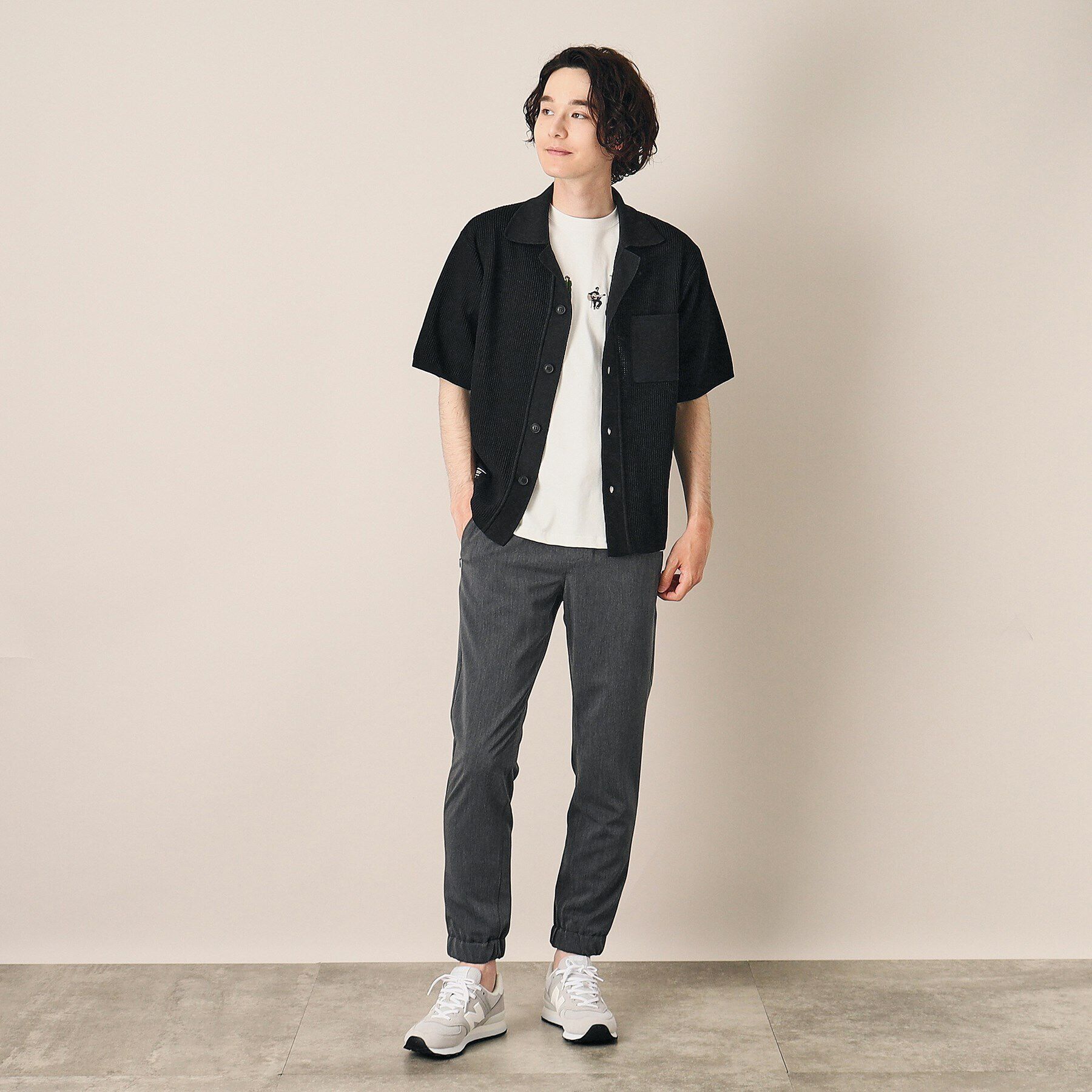 Dessin「釦付きシャツニットカーディガン」|ニット・セーター|