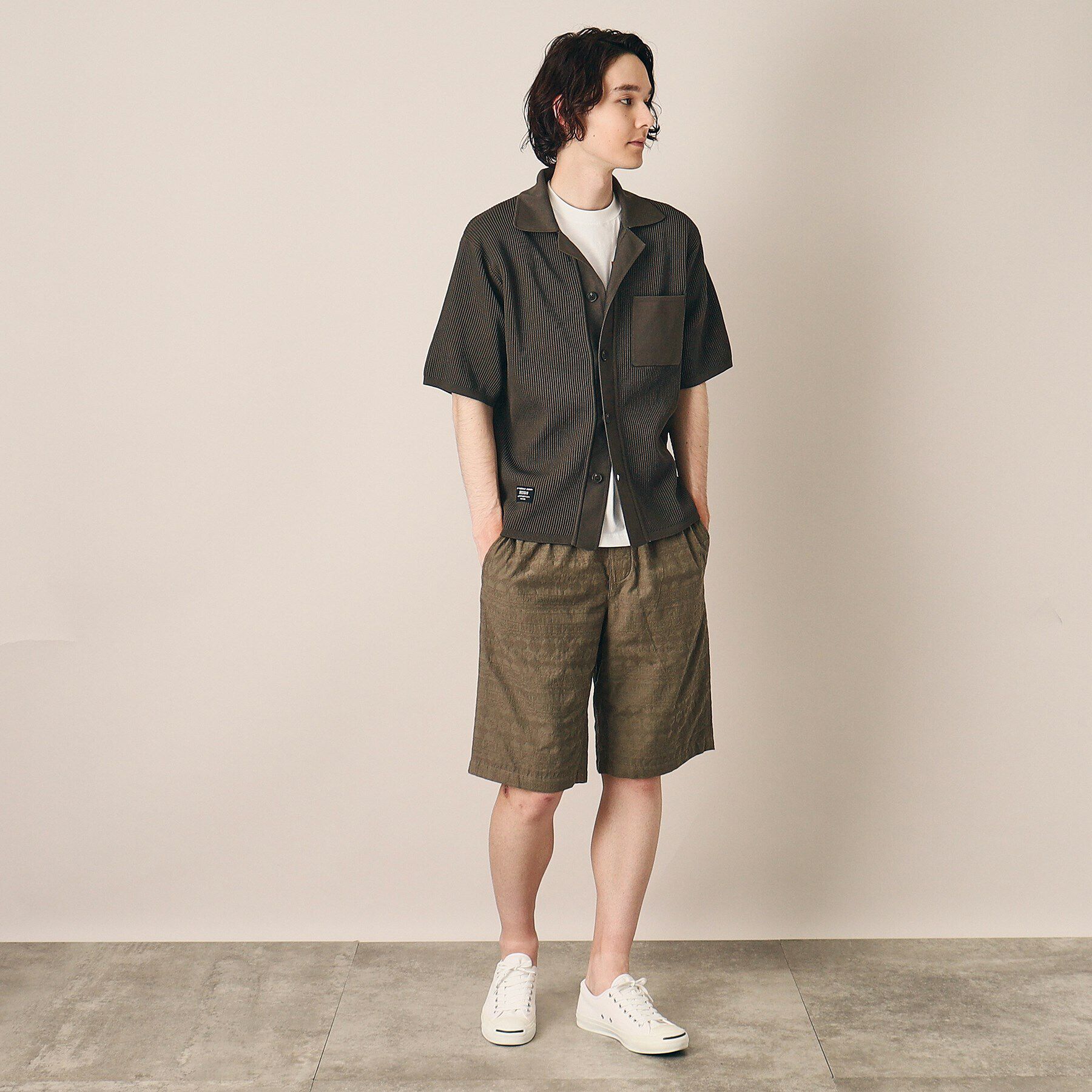 Dessin「釦付きシャツニットカーディガン」|ニット・セーター|