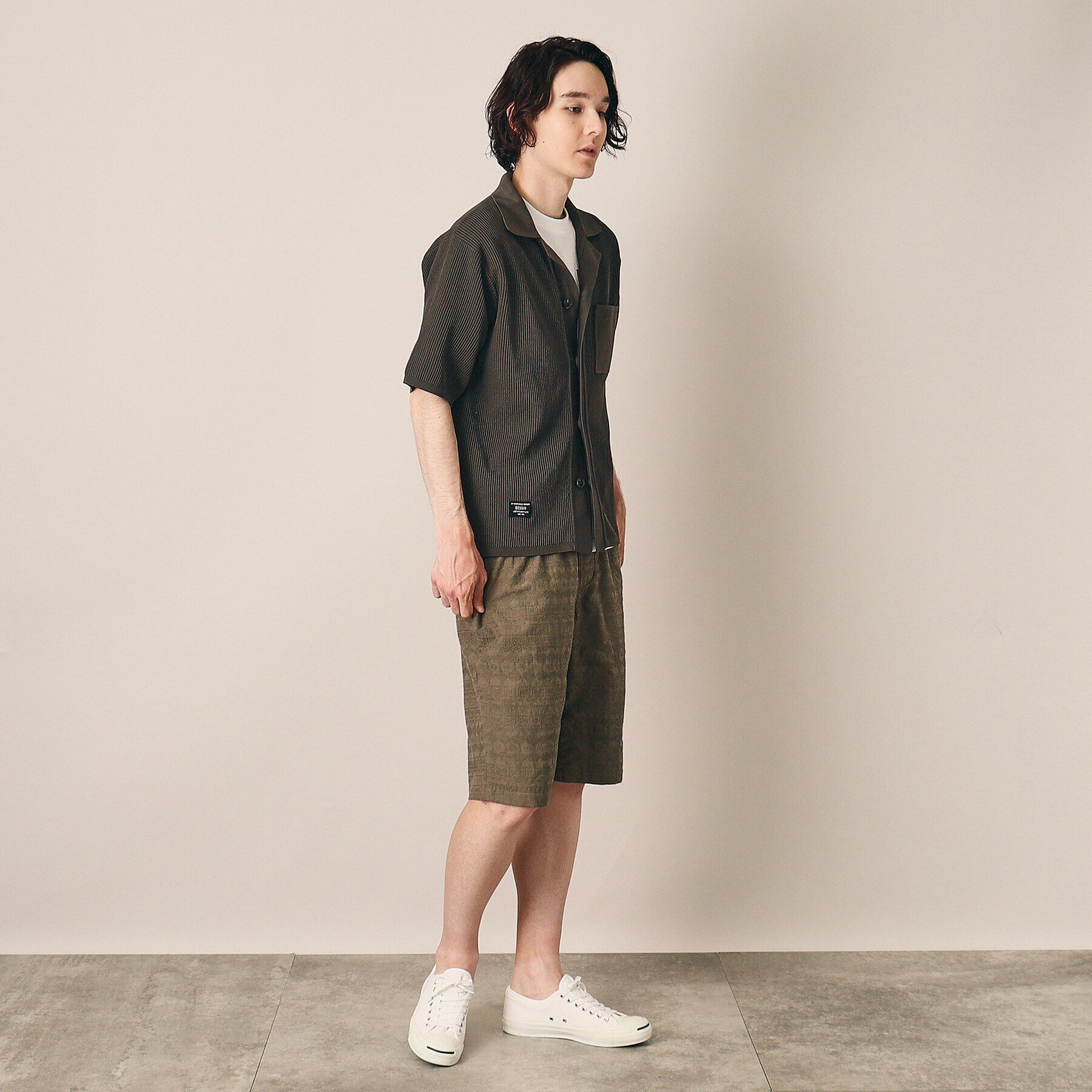 Dessin「釦付きシャツニットカーディガン」|ニット・セーター|