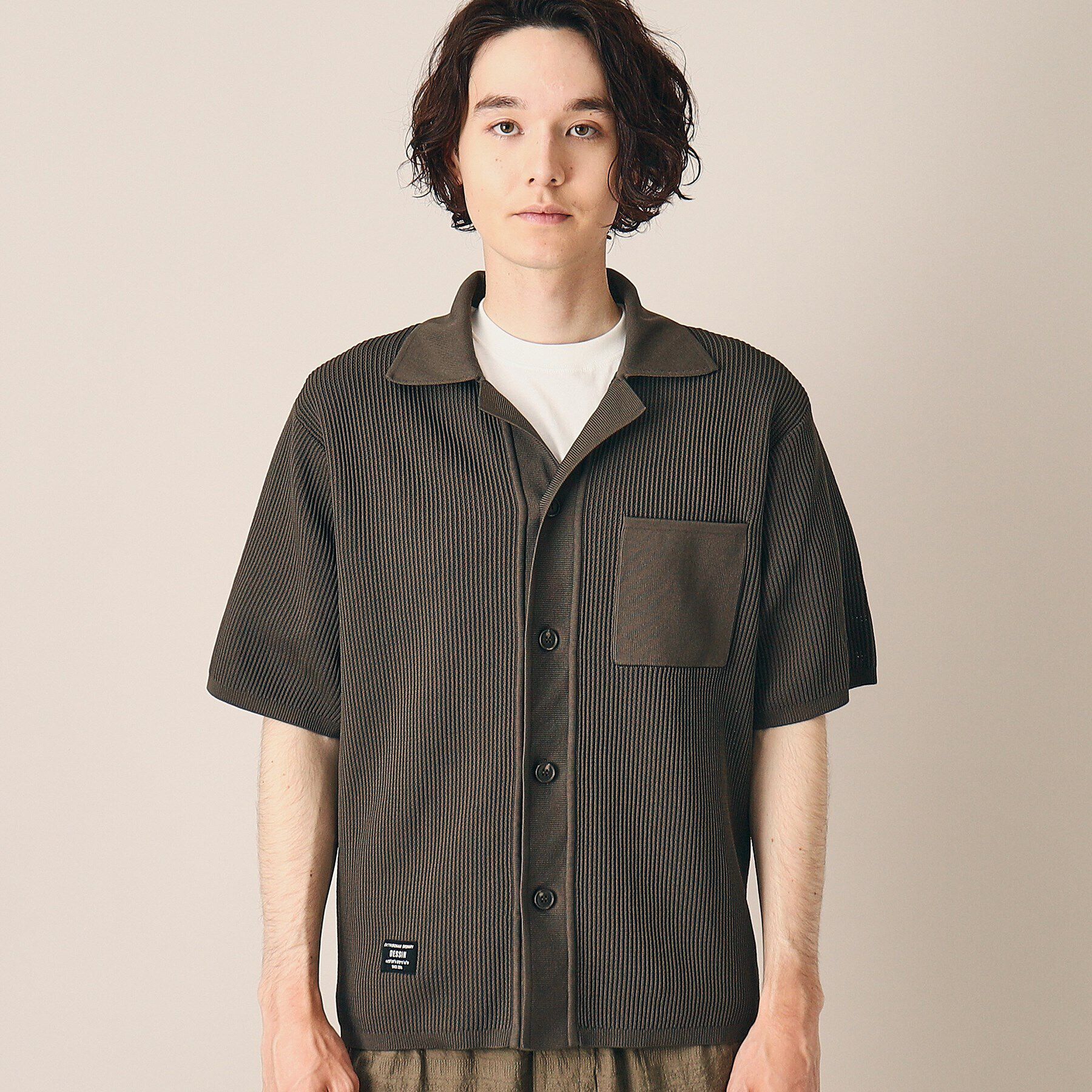 Dessin「釦付きシャツニットカーディガン」|ニット・セーター|