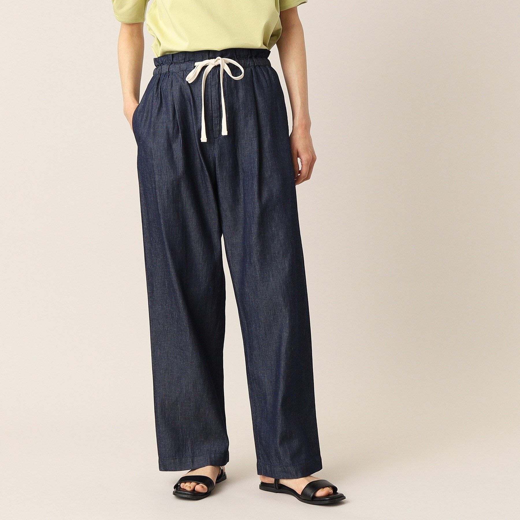 Dessin「【洗える】リラックスデニムパンツ（XS～L）」|デニム|ネイビー(094)