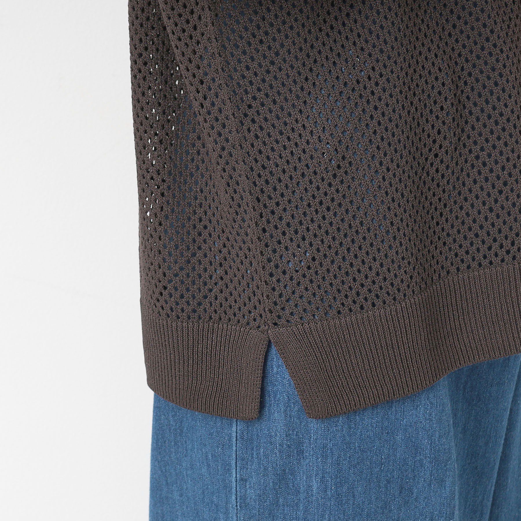 Dessin「【洗える】ロゴメッシュニット」|ニット・セーター|