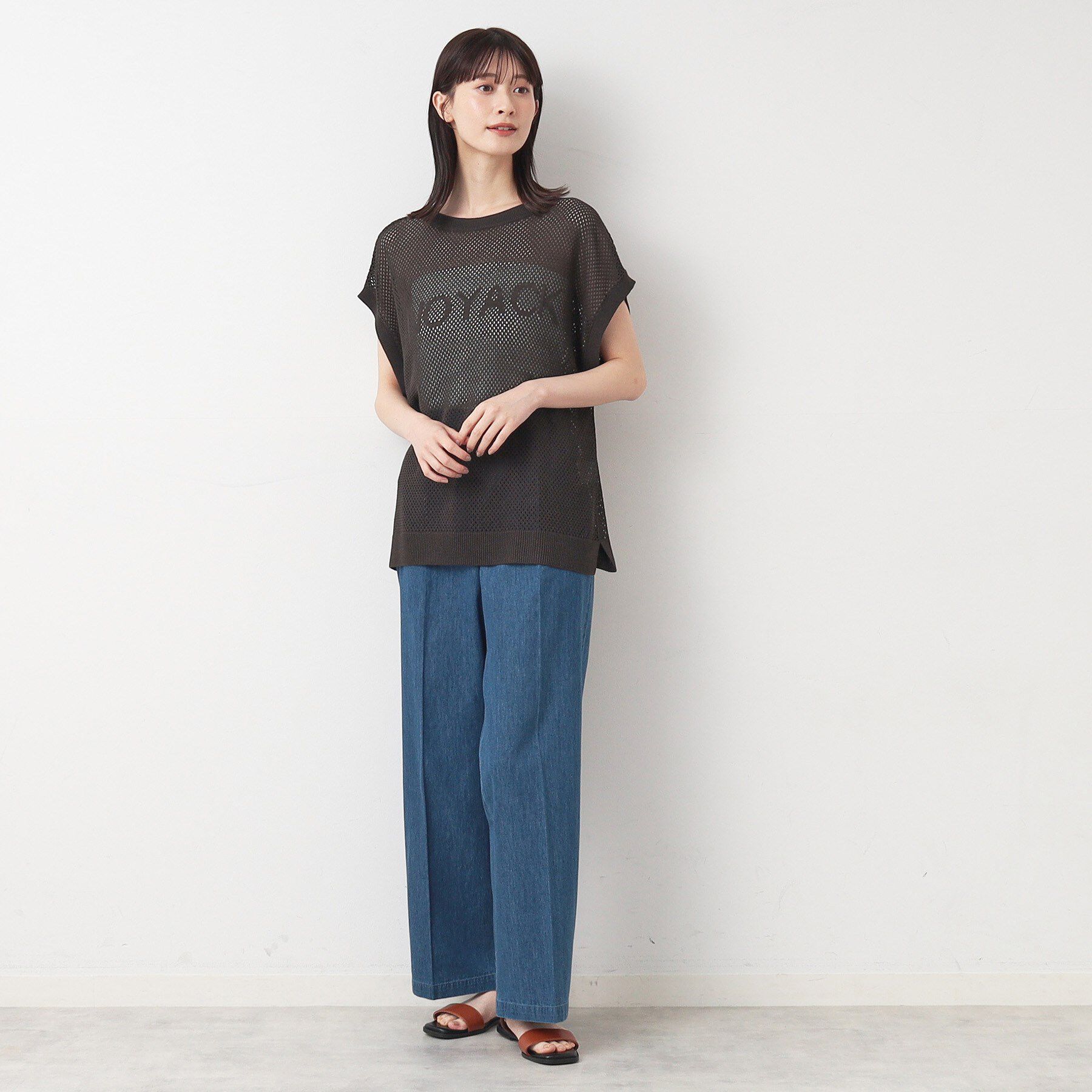 Dessin「【洗える】ロゴメッシュニット」|ニット・セーター|