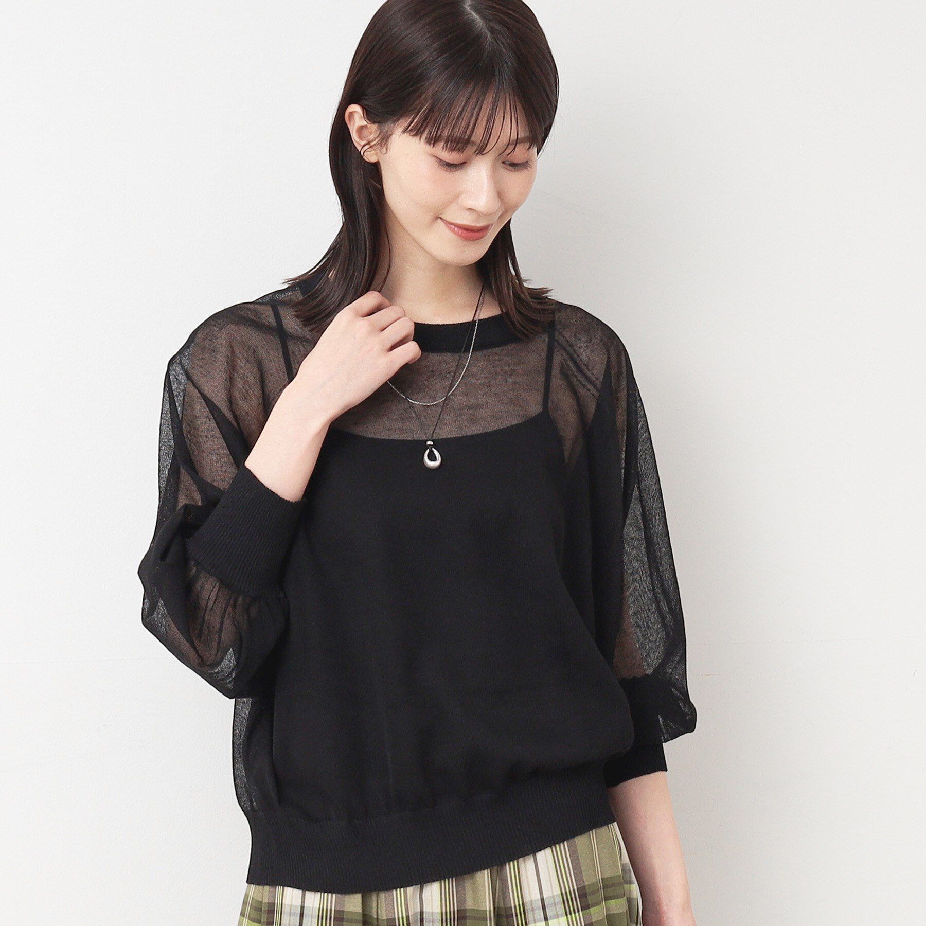 Dessin「【洗える】シースルーニット（XS～L）」|ニット・セーター|