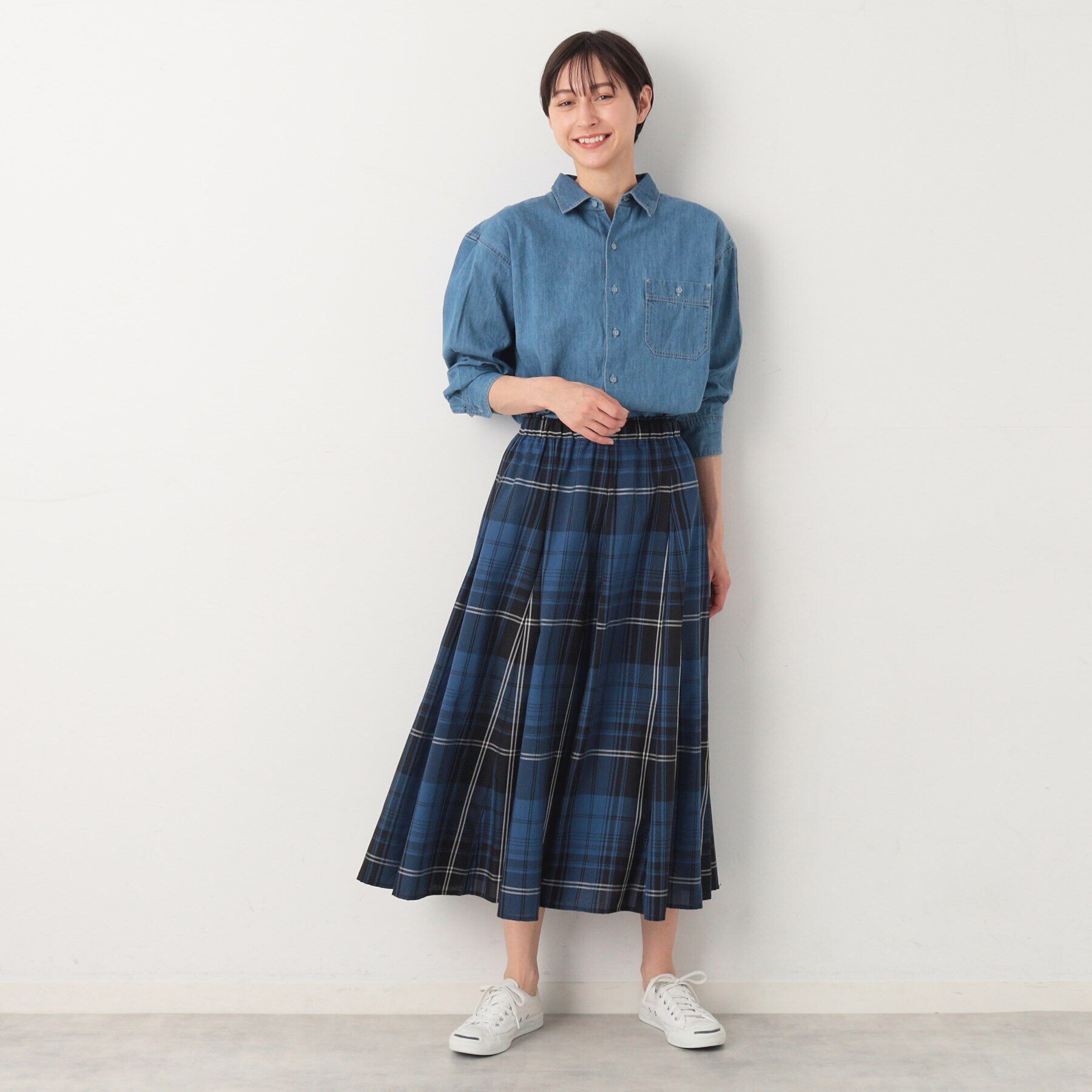 Dessin「【秋色登場・ウエストゴム】映えチェックスカート（XS～L）」|スカート|