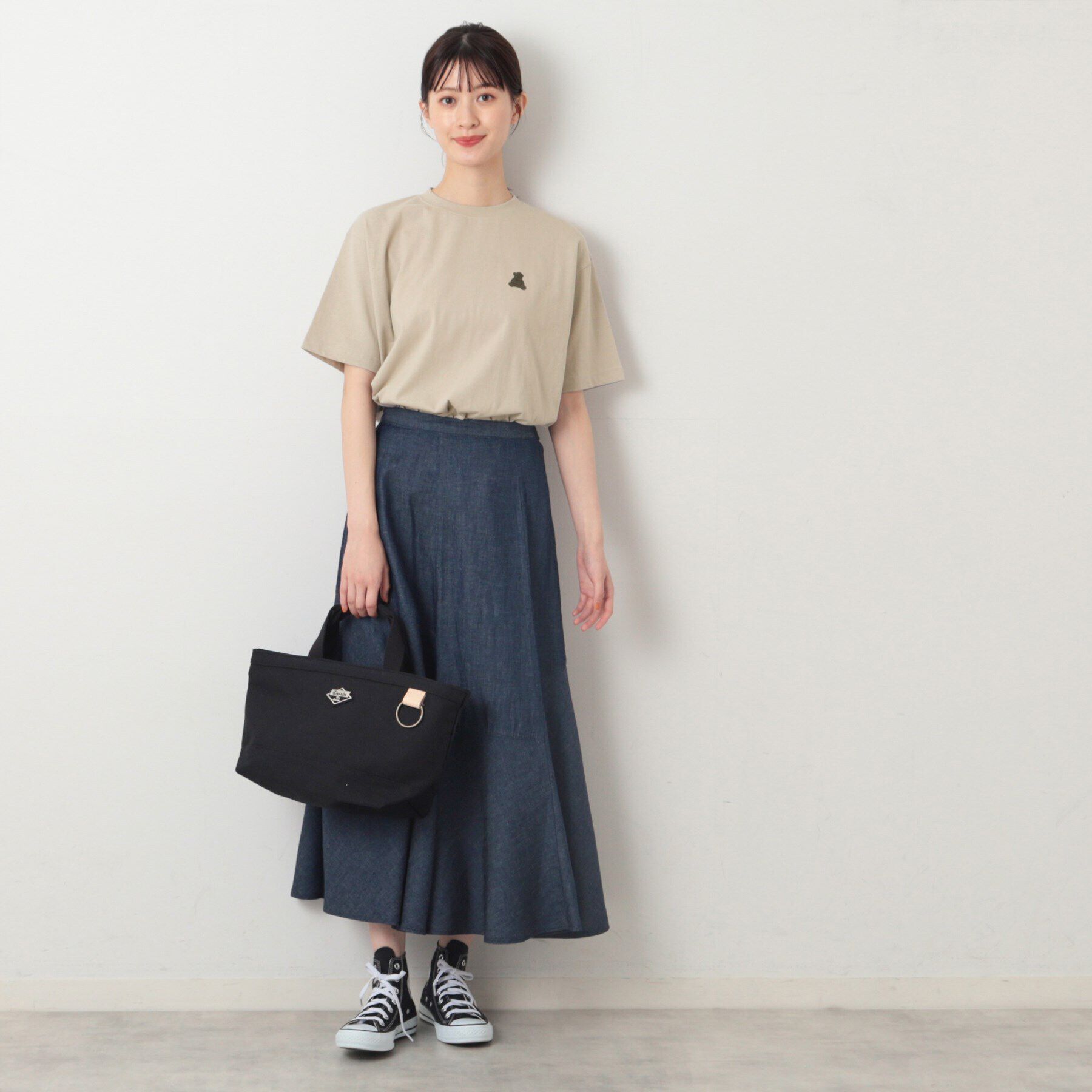 Dessin「【ユニセックス・洗える】ベアワンポイントTシャツ」|Tシャツ・カットソー|