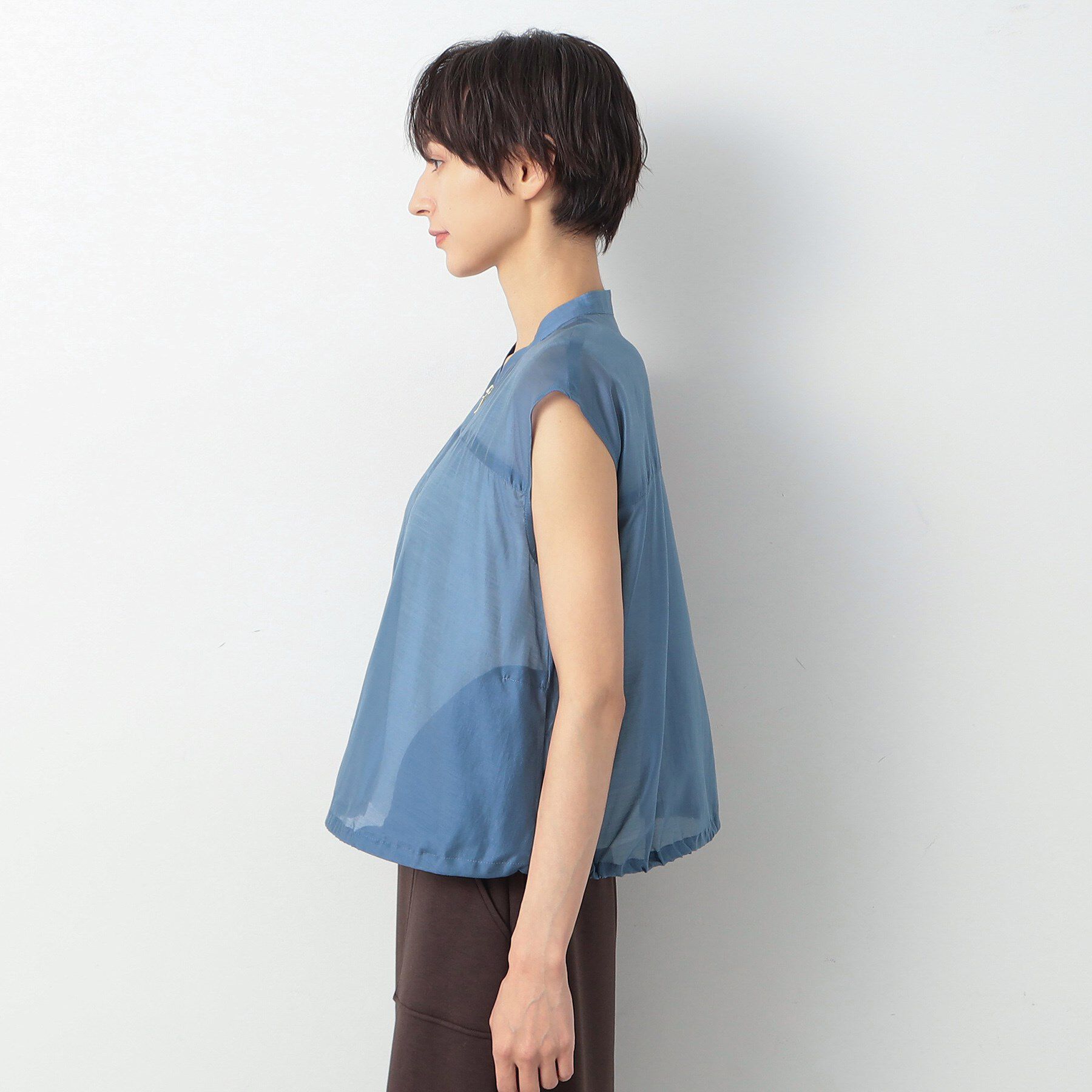 Dessin「【洗える】ドローコード付きシアーブラウス」|シャツ・ブラウス|