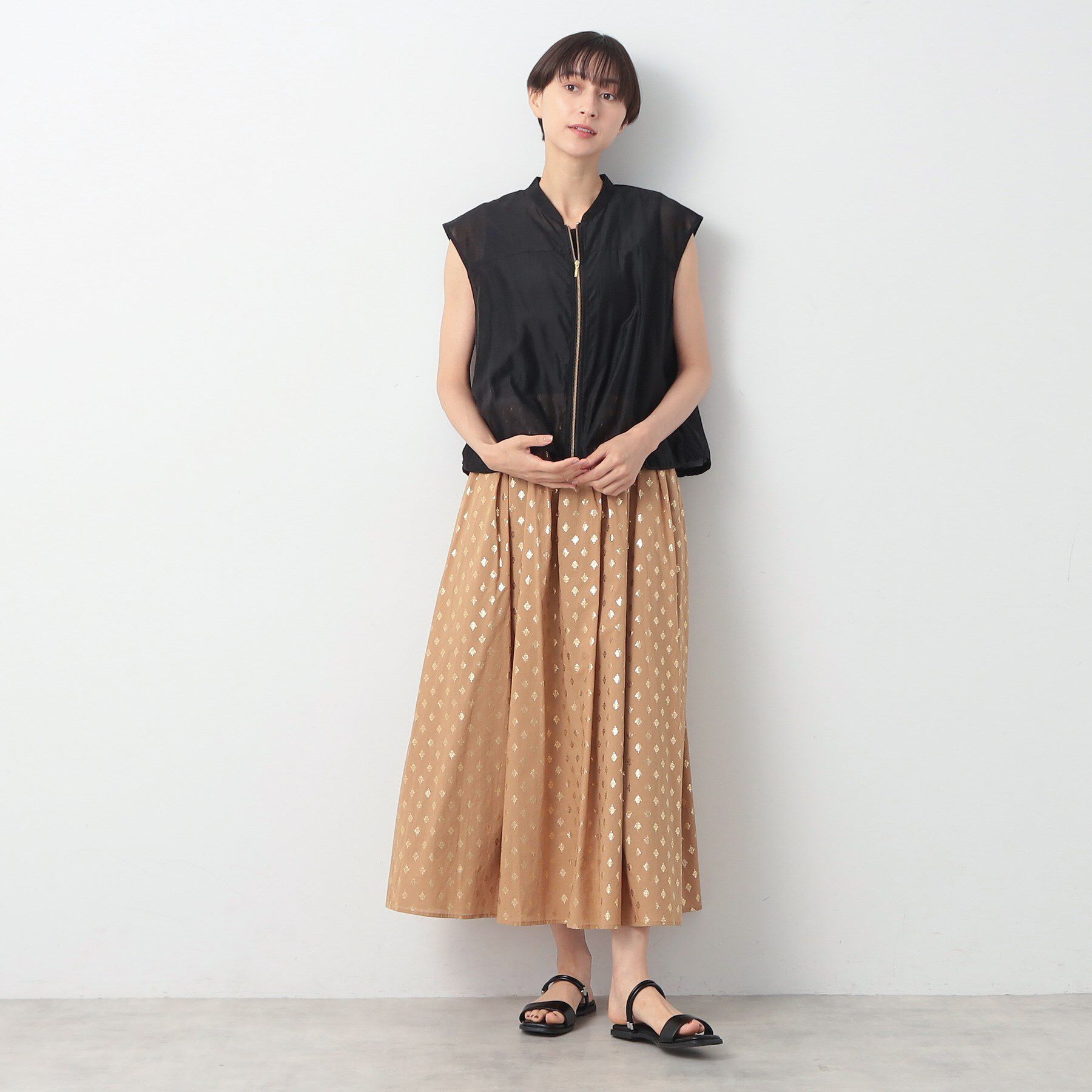 Dessin「【洗える】ドローコード付きシアーブラウス」|シャツ・ブラウス|