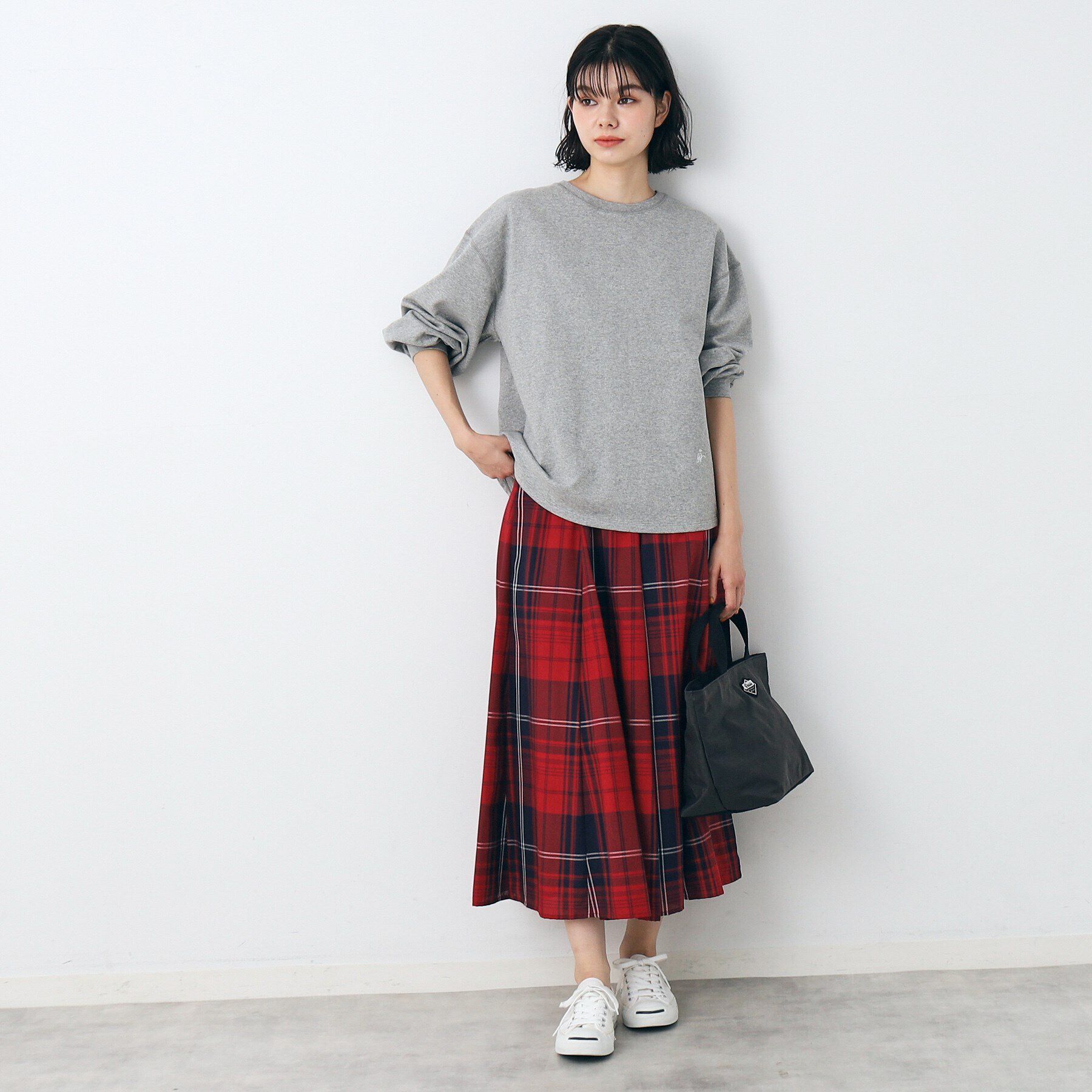 Dessin「【360度可愛い・洗える】バックヘンリーネックカットソー（XS～L）」|Tシャツ・カットソー|