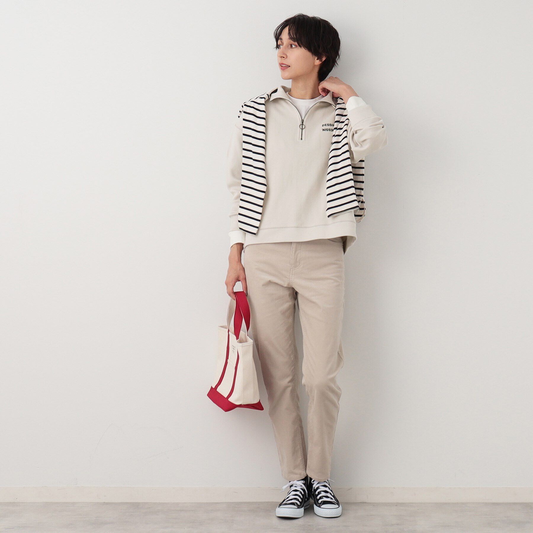 Dessin「ハーフジップカットソー」|Tシャツ・カットソー|