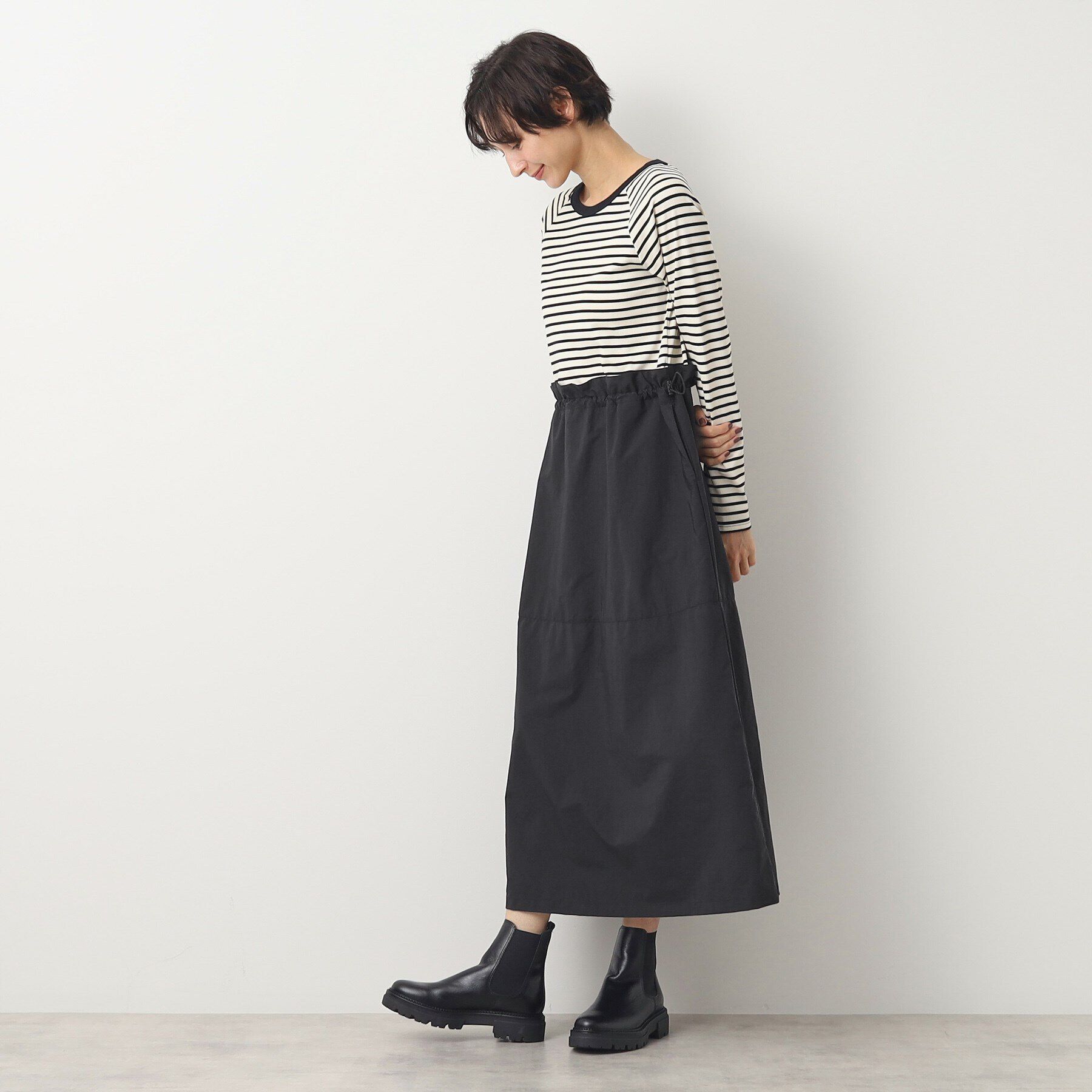 Dessin「【洗える】リブジャージドッキングワンピース」|ワンピース|