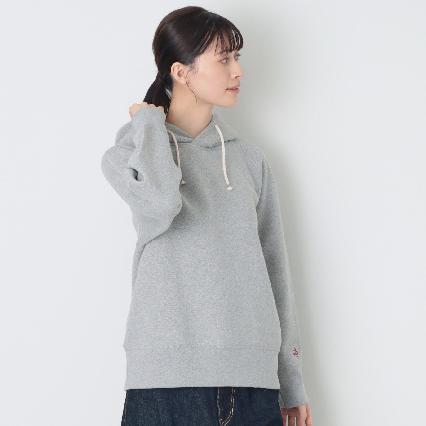 Dessin「【ユニセックス・日本製】吊り裏毛フーデッドスウェット」|パーカー|グレー(012)
