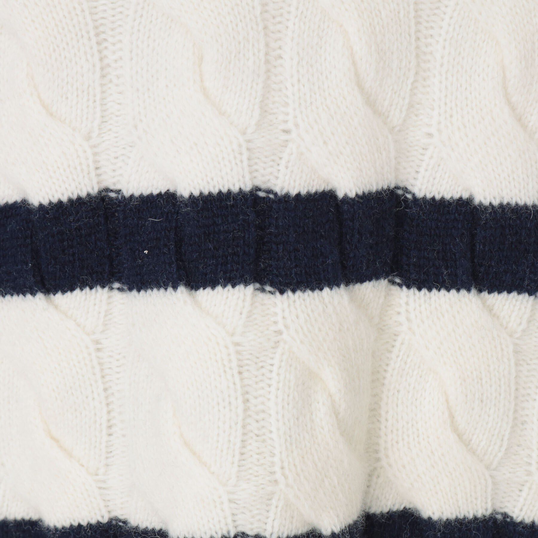 Dessin「【ハミルトンラムズウール・洗える】ケーブルボーダーニット（XS～L）」|ニット・セーター|