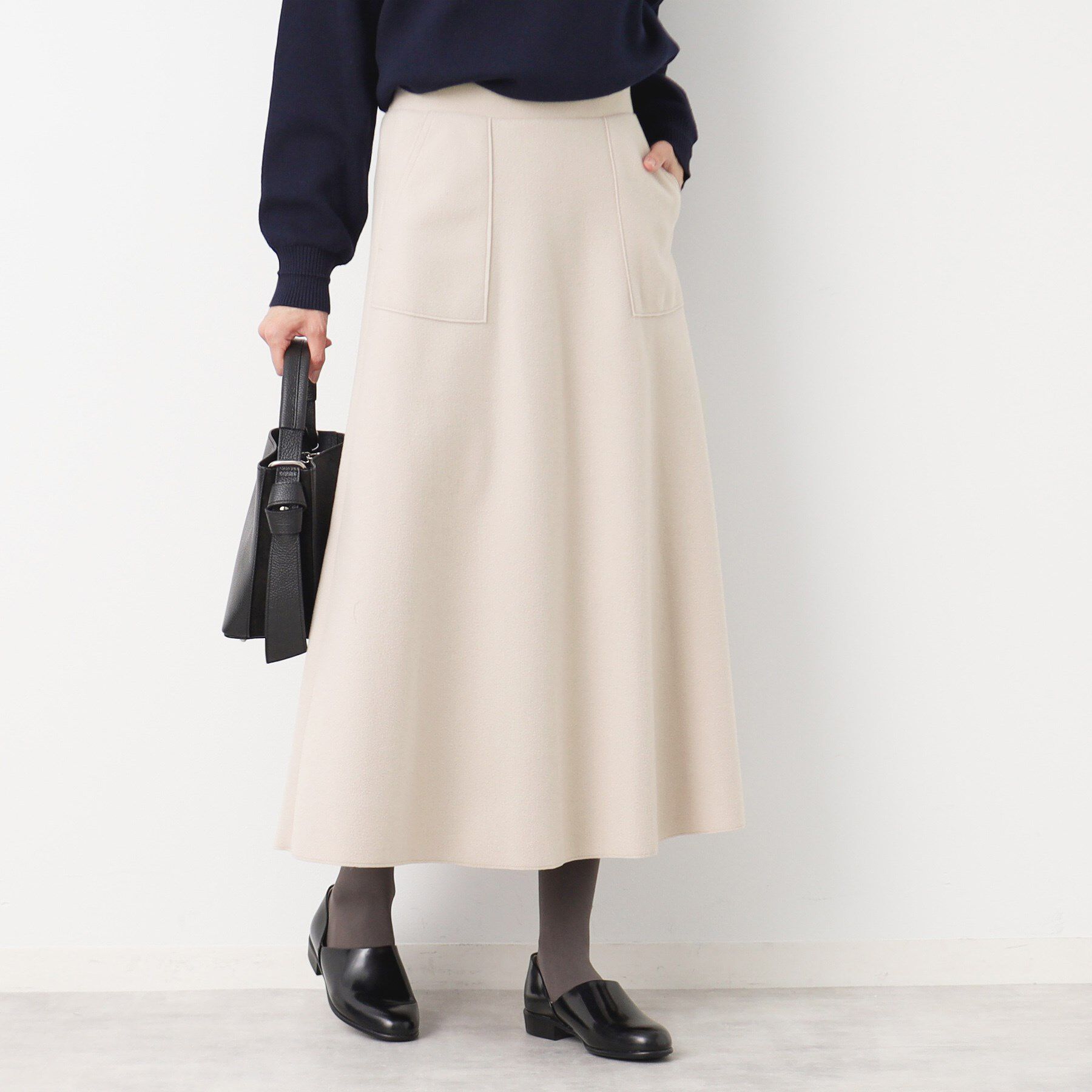 Dessin「【7色展開・後ろゴム】フレアメルトンスカート（XS～L）」|スカート|