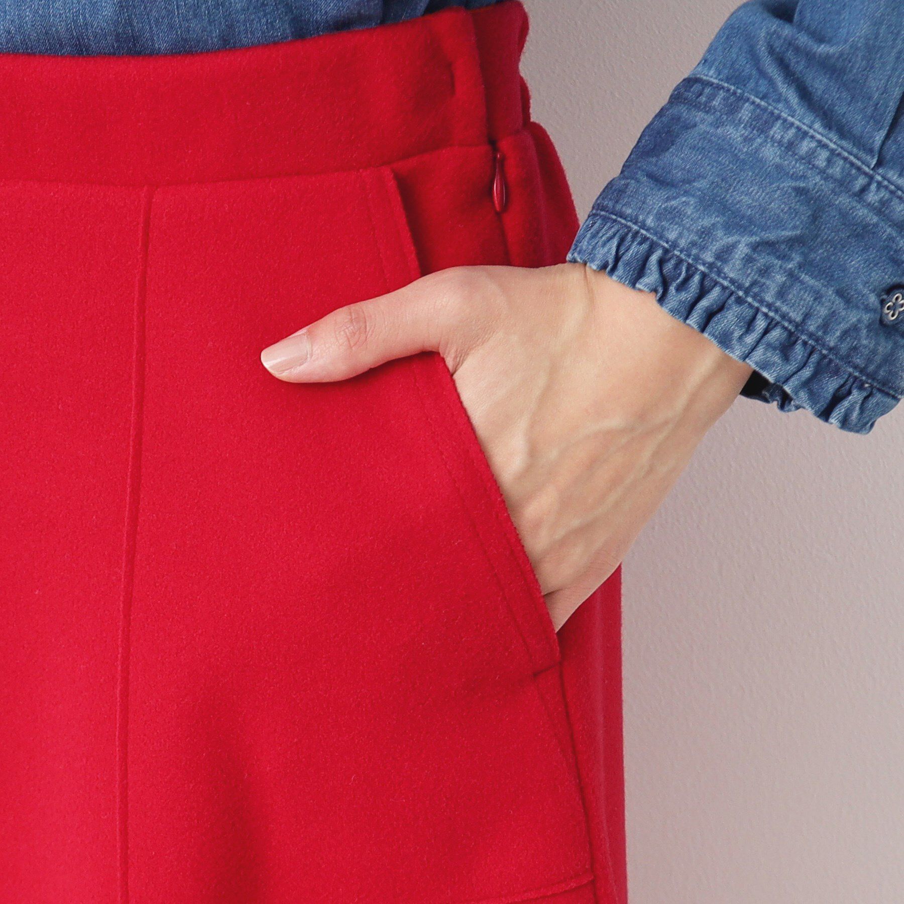 Dessin「【7色展開・後ろゴム】フレアメルトンスカート（XS～L）」|スカート|