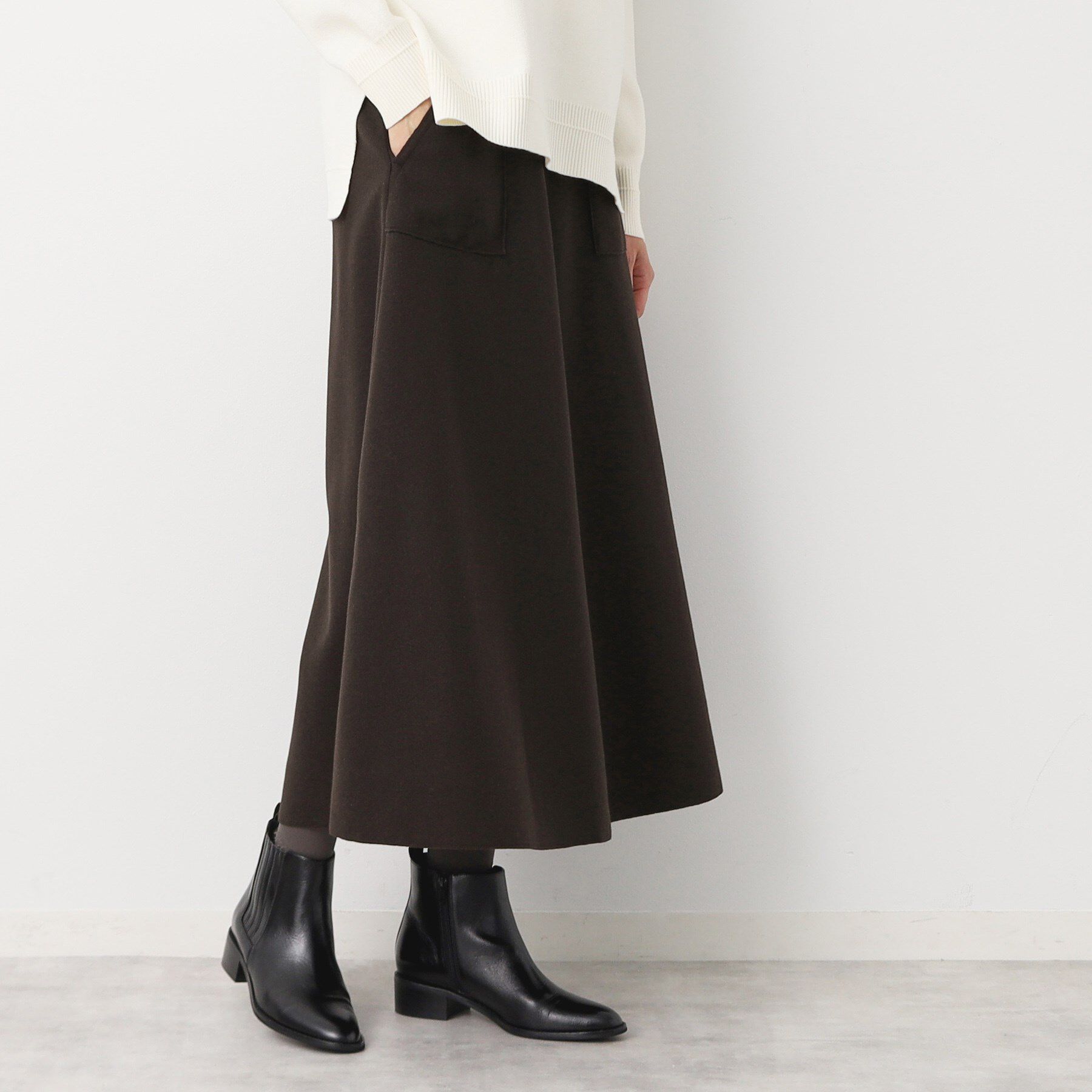 Dessin「【7色展開・後ろゴム】フレアメルトンスカート（XS～L）」|スカート|